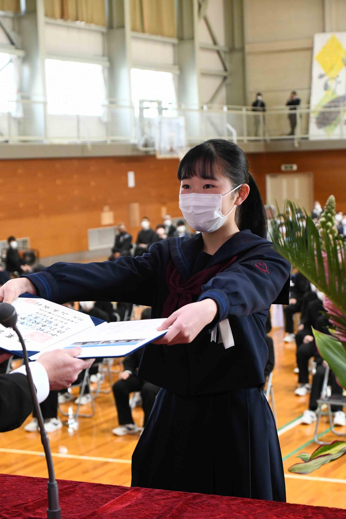 20220310玉幡中学校卒業式
