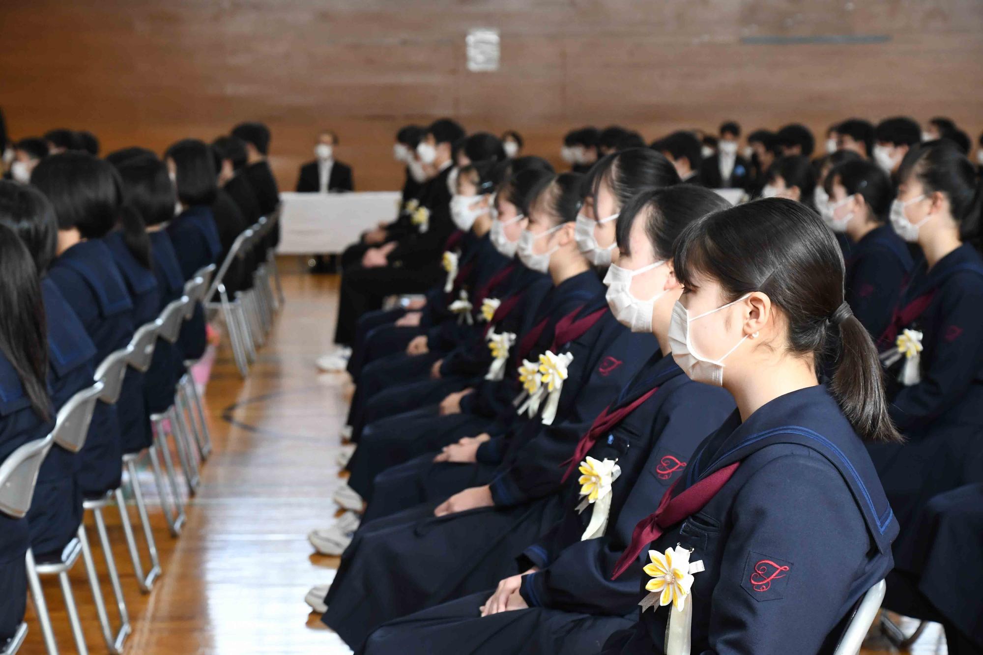 20220310玉幡中学校卒業式