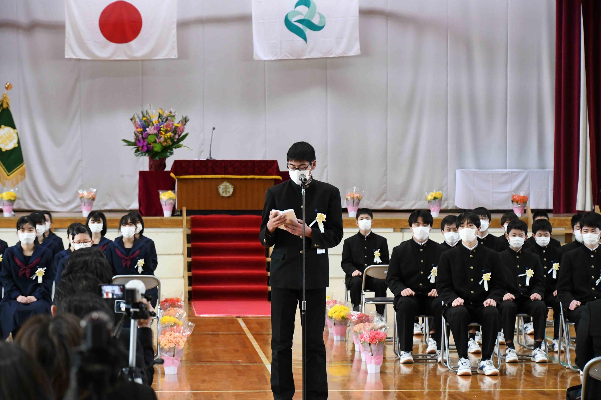 20220310玉幡中学校卒業式