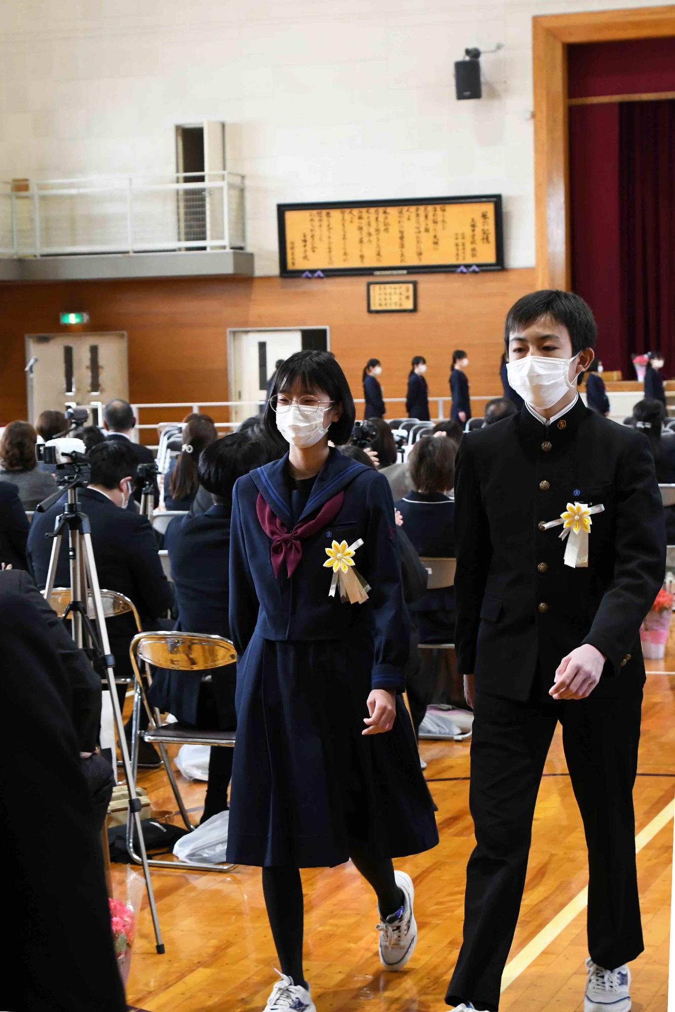 20220310玉幡中学校卒業式