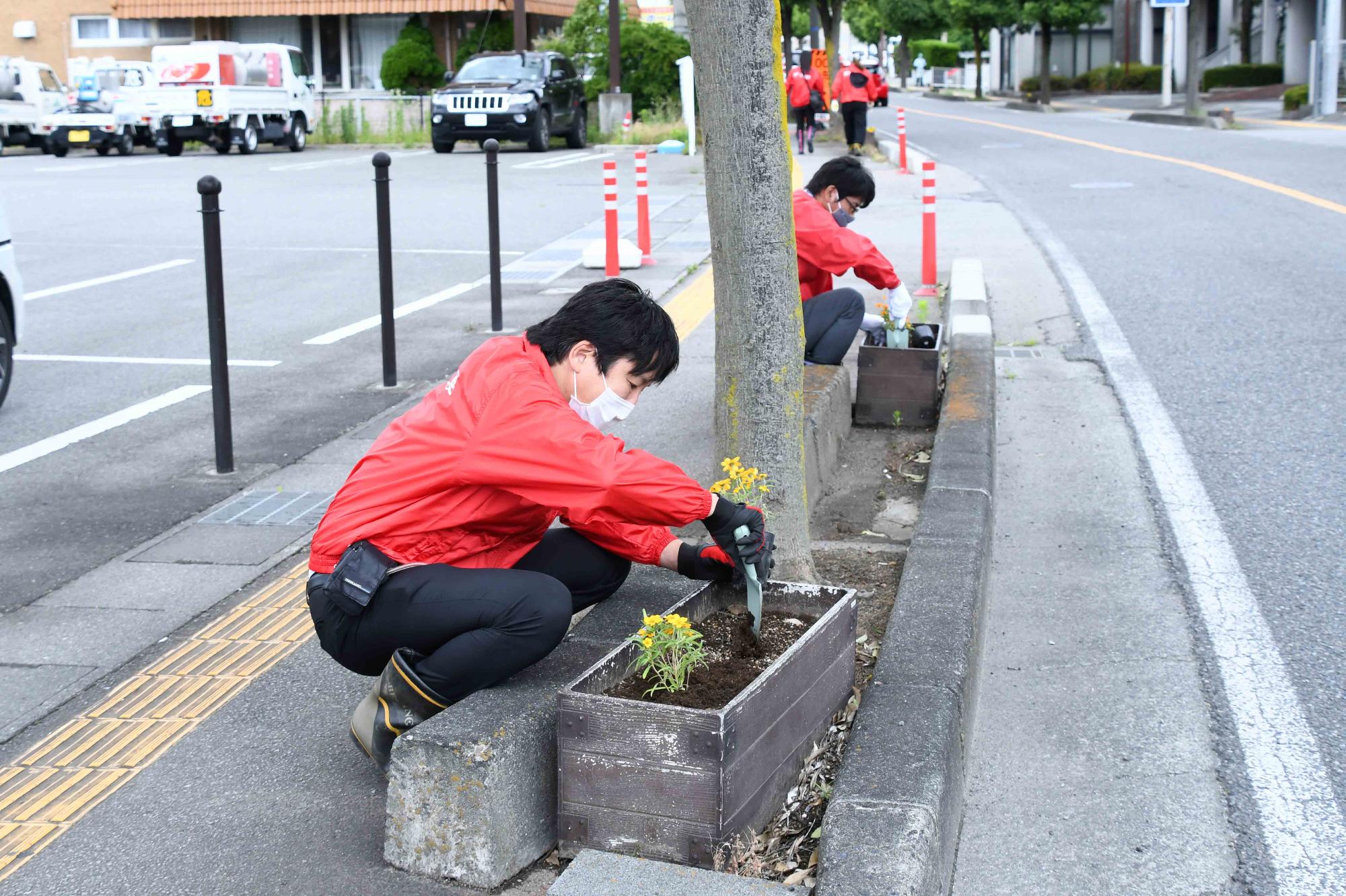 20220607一斉植花ボランティア