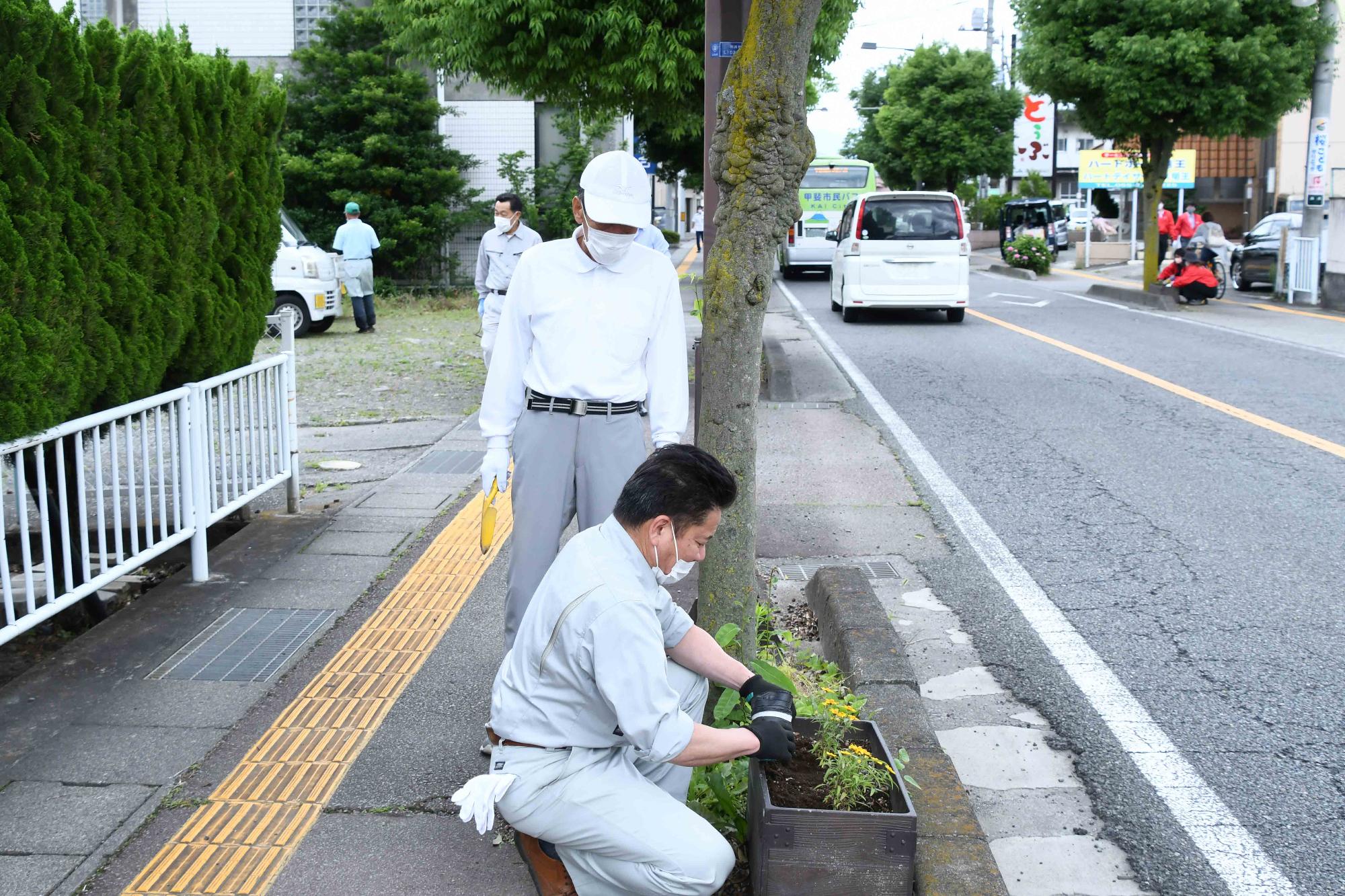 20220607一斉植花ボランティア