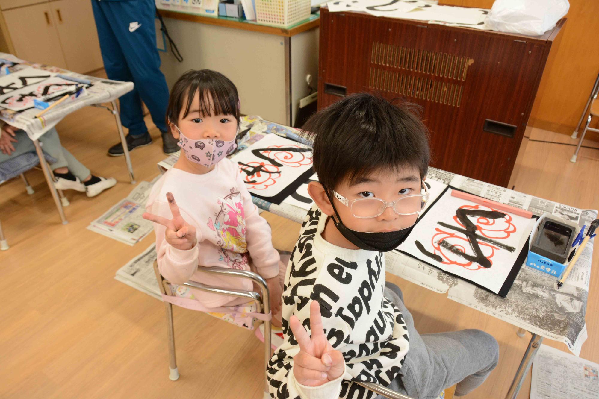 20221222敷島保育園書道教室