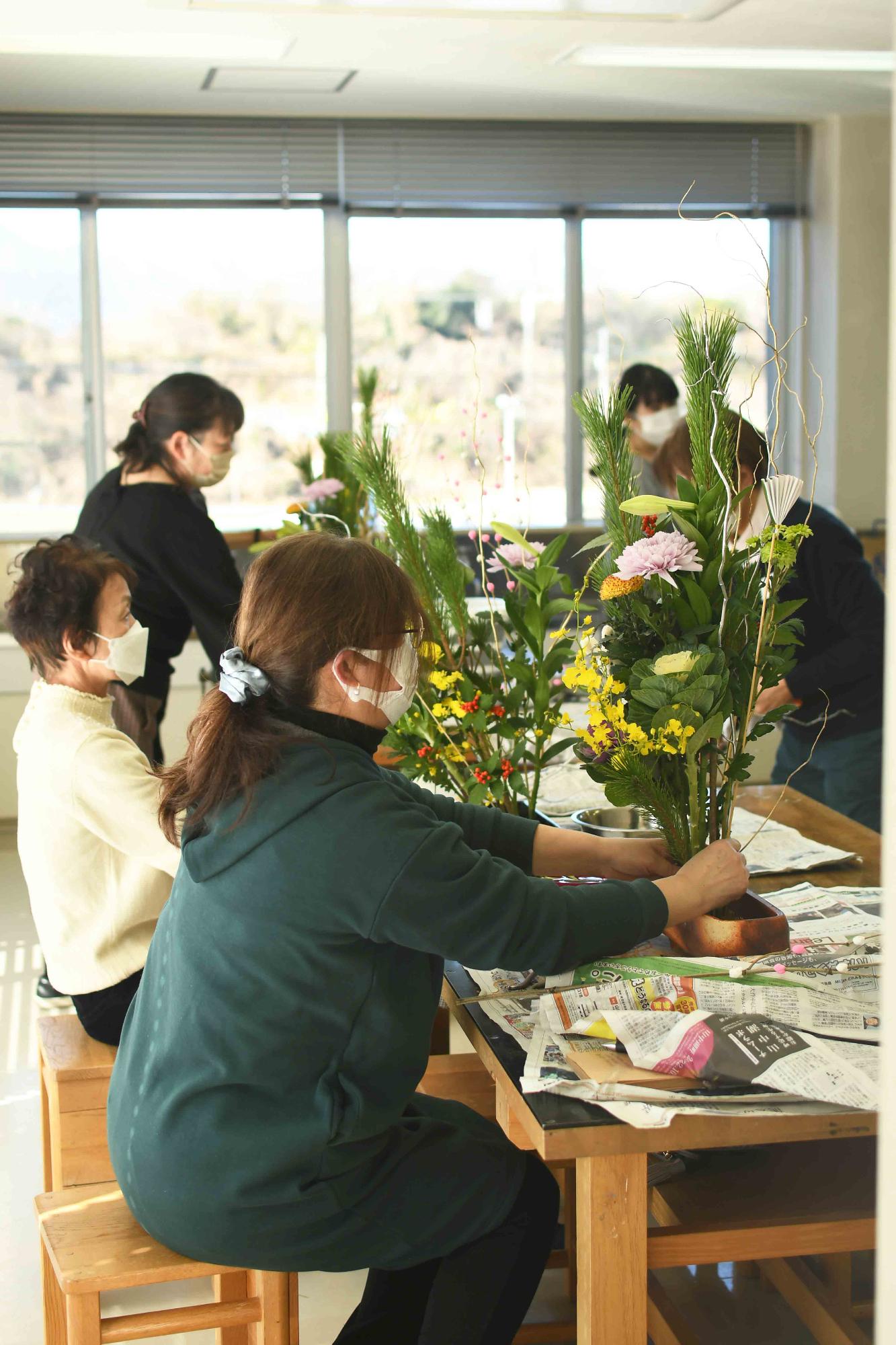 20221225新年を彩る華道教室
