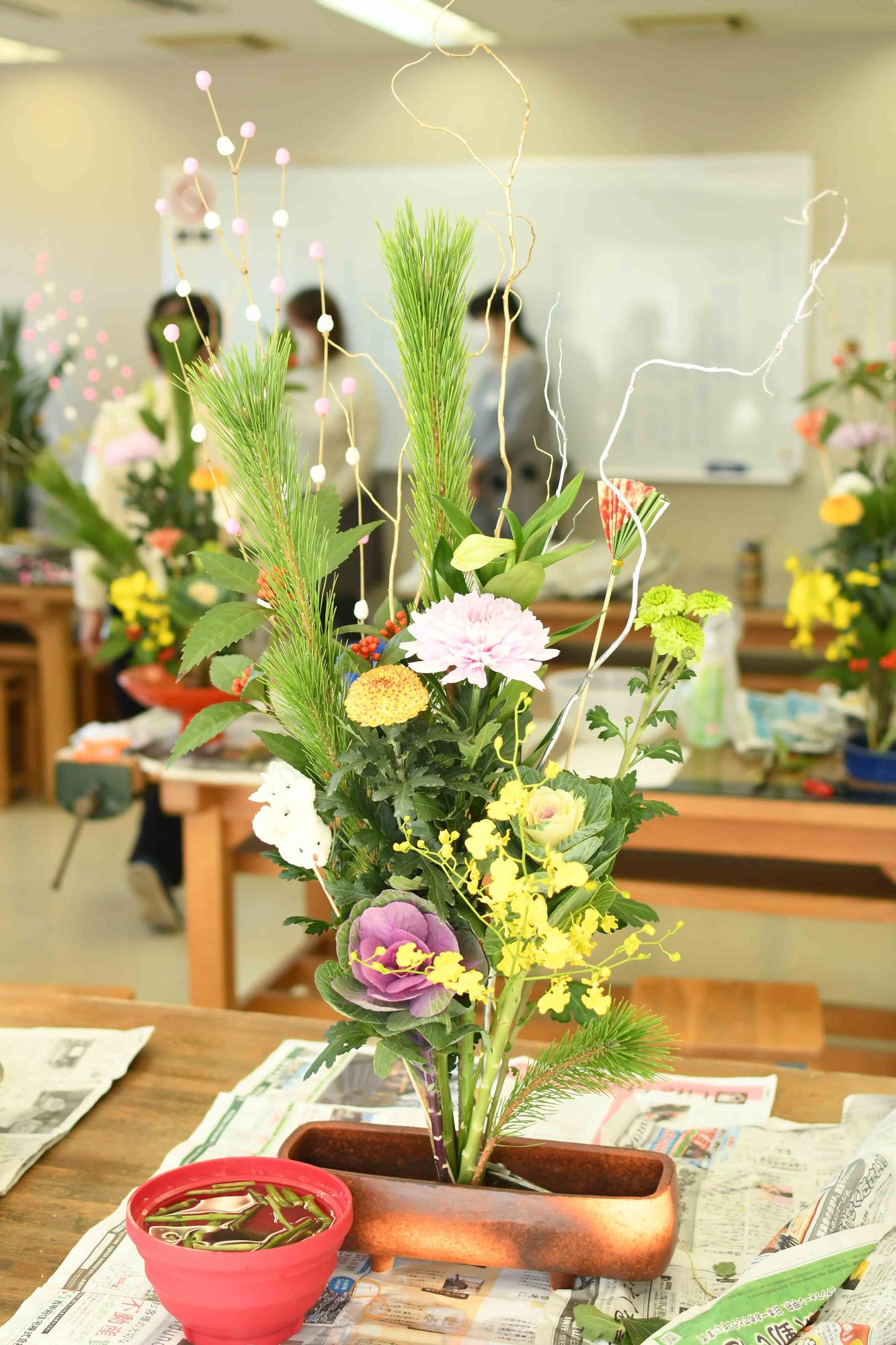 20221225新年を彩る華道教室