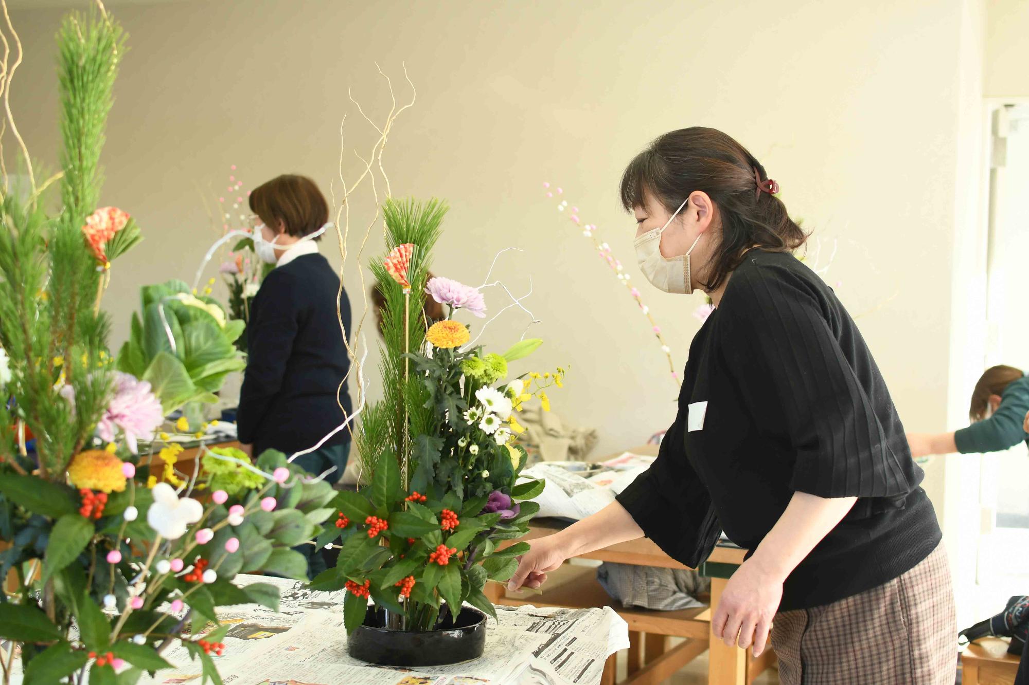 20221225新年を彩る華道教室
