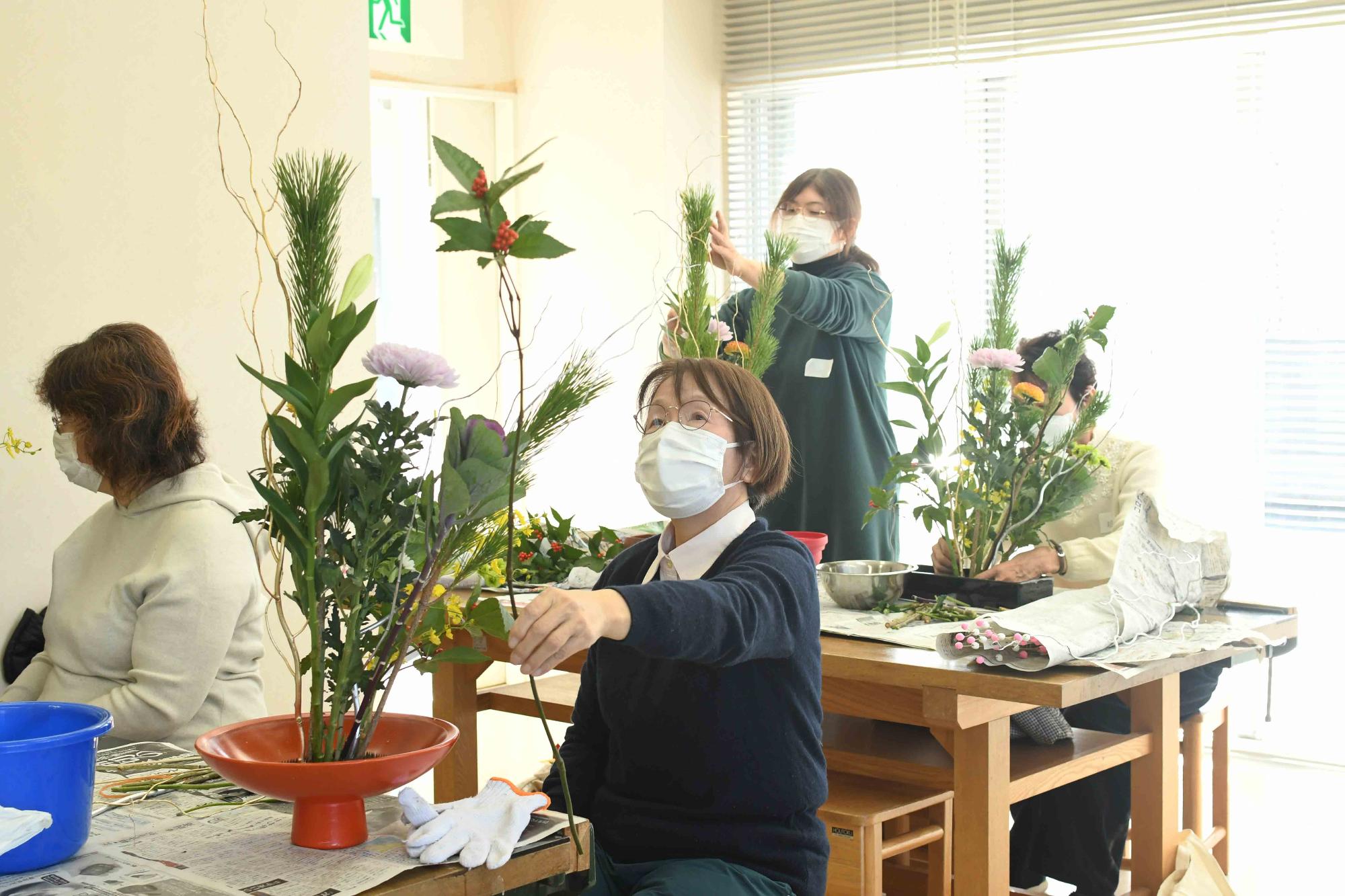 20221225新年を彩る華道教室