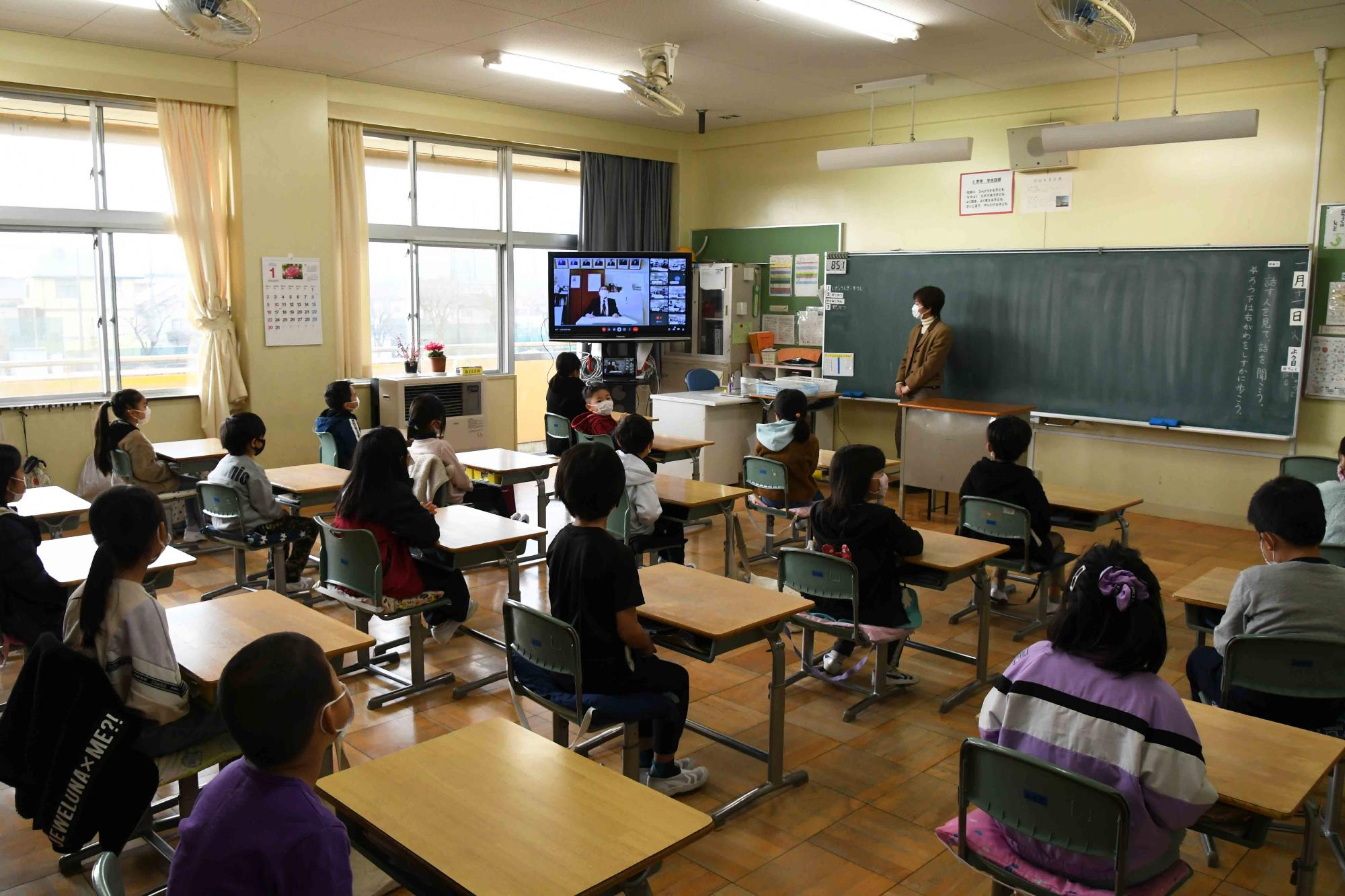 0111敷島南小学校3学期始業式