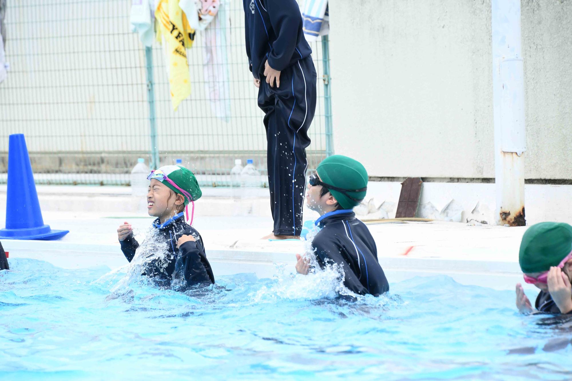 20230719敷島北小学校着衣泳体験教室