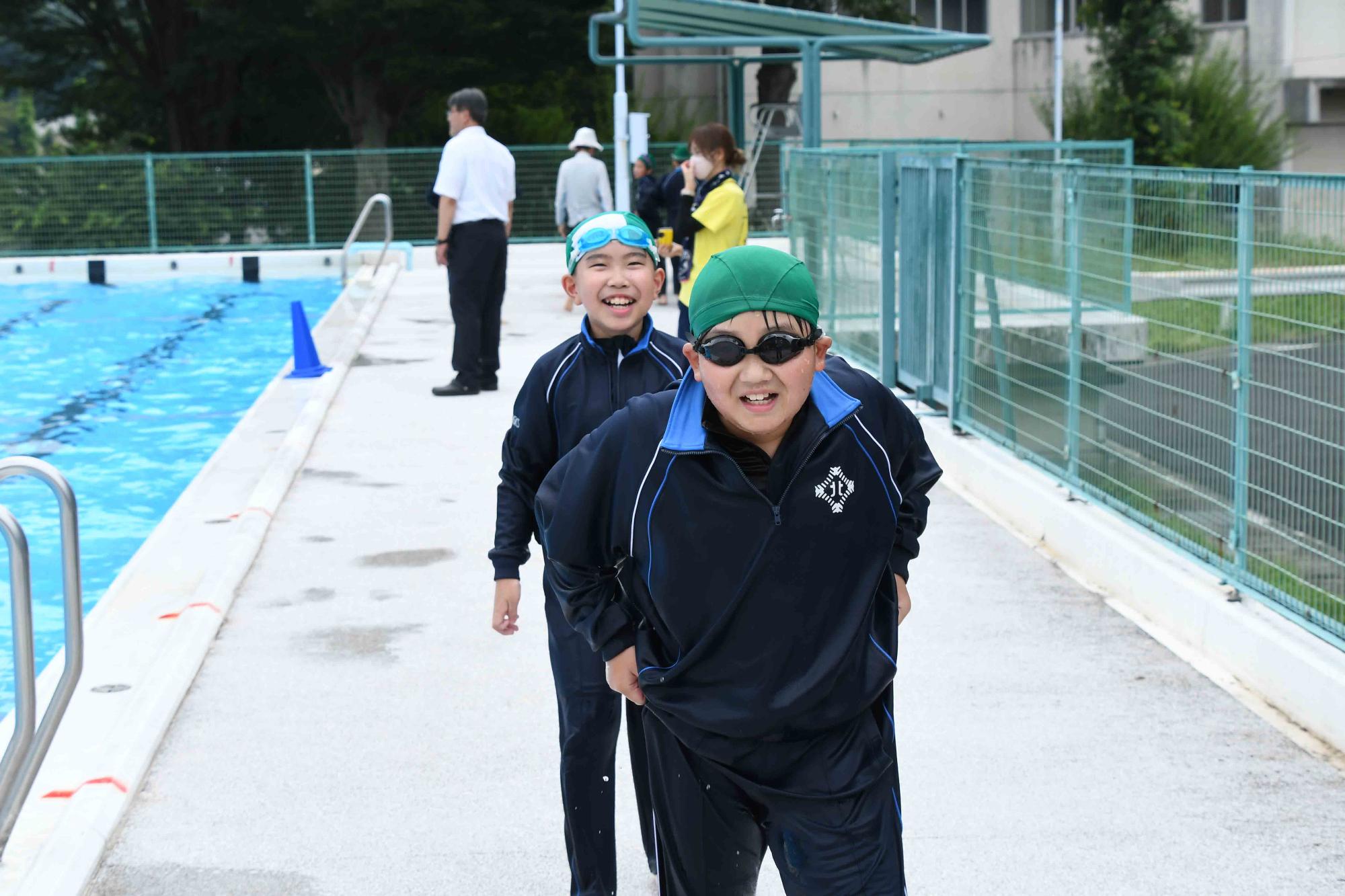 20230719敷島北小学校着衣泳体験教室