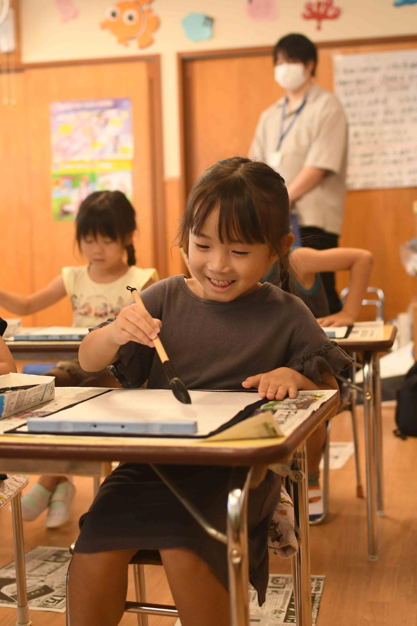 20230829敷島保育園書道教室