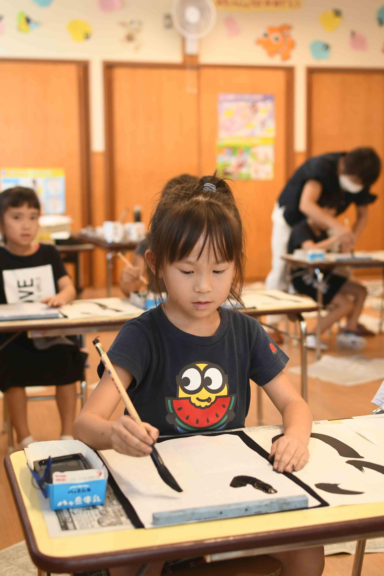 20230829敷島保育園書道教室