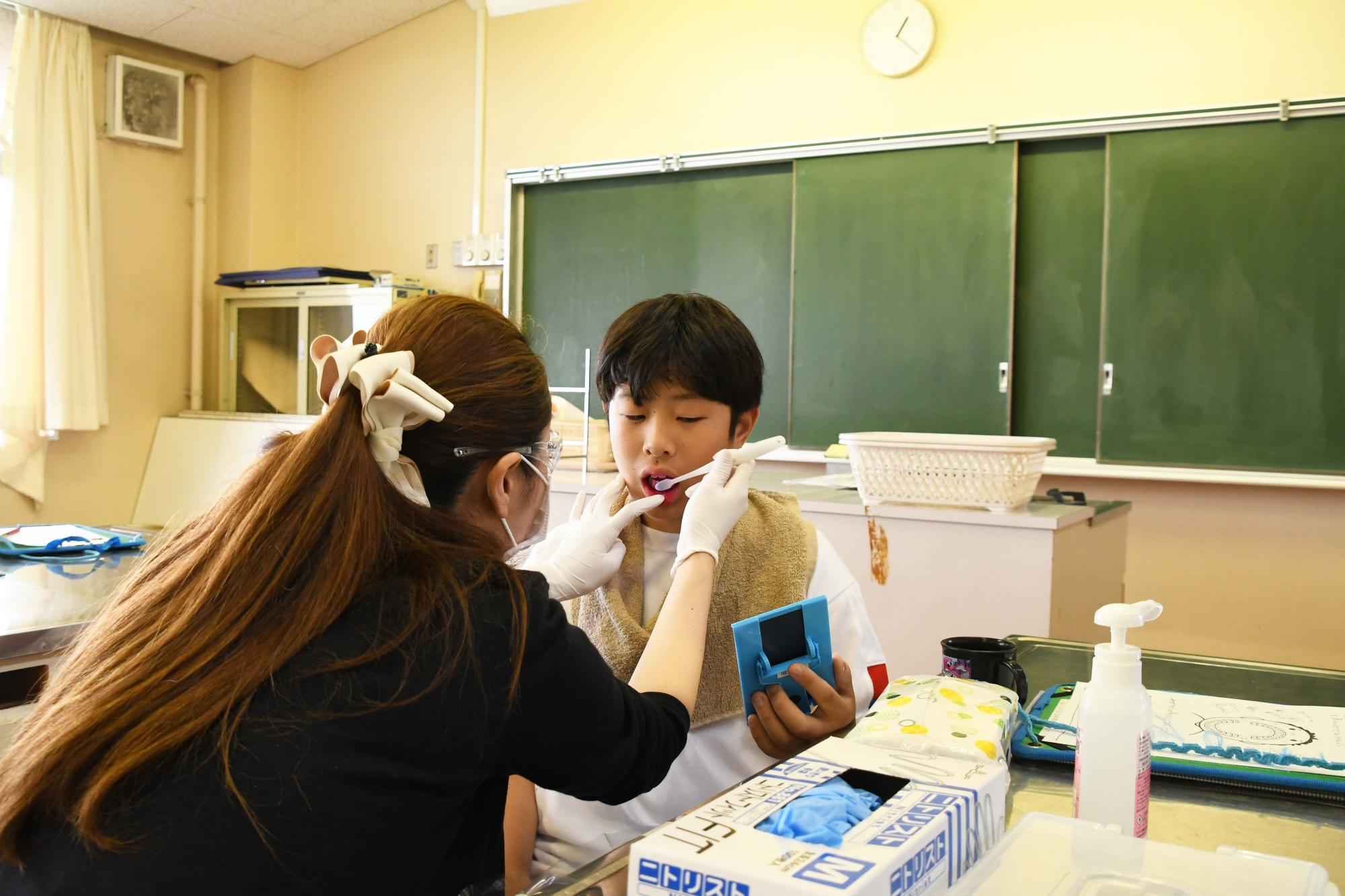 20240628竜王西小学校歯磨き指導