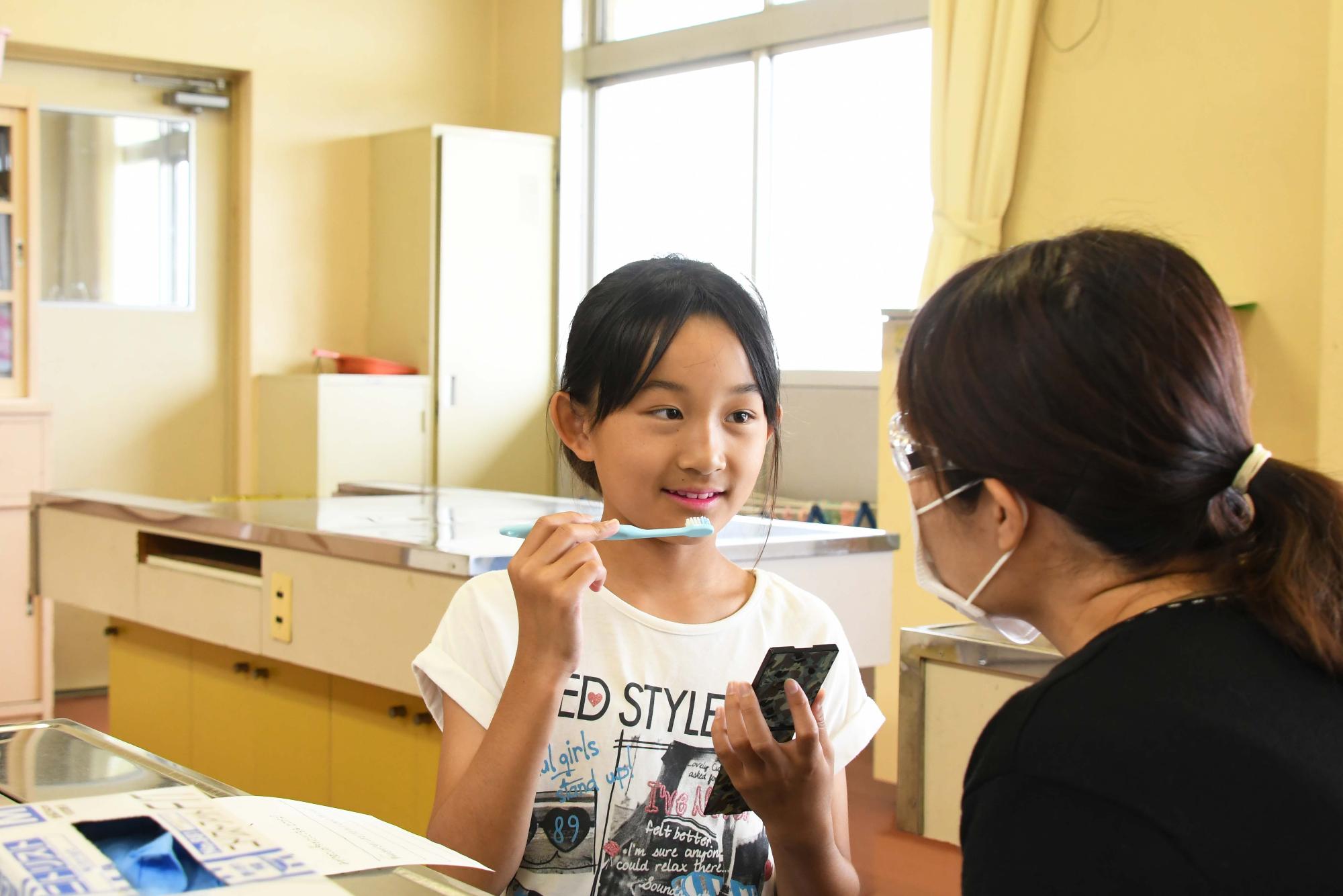 20240628竜王西小学校歯磨き指導