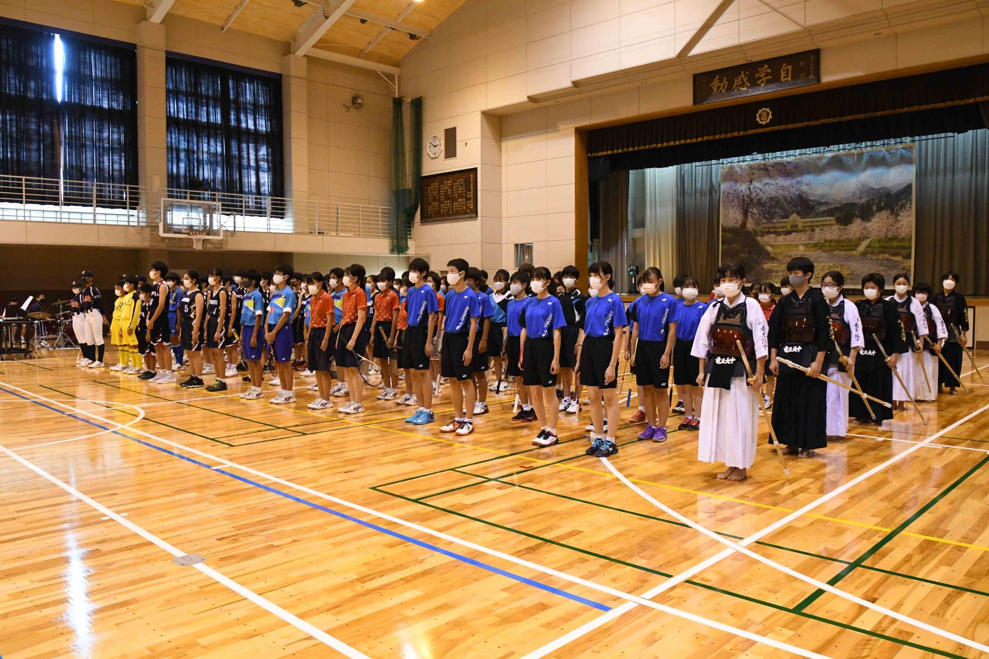 1004竜王北中学校新人壮行会
