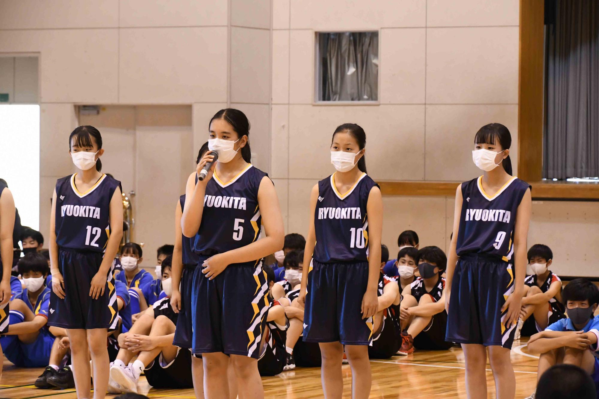 1004竜王北中学校新人壮行会