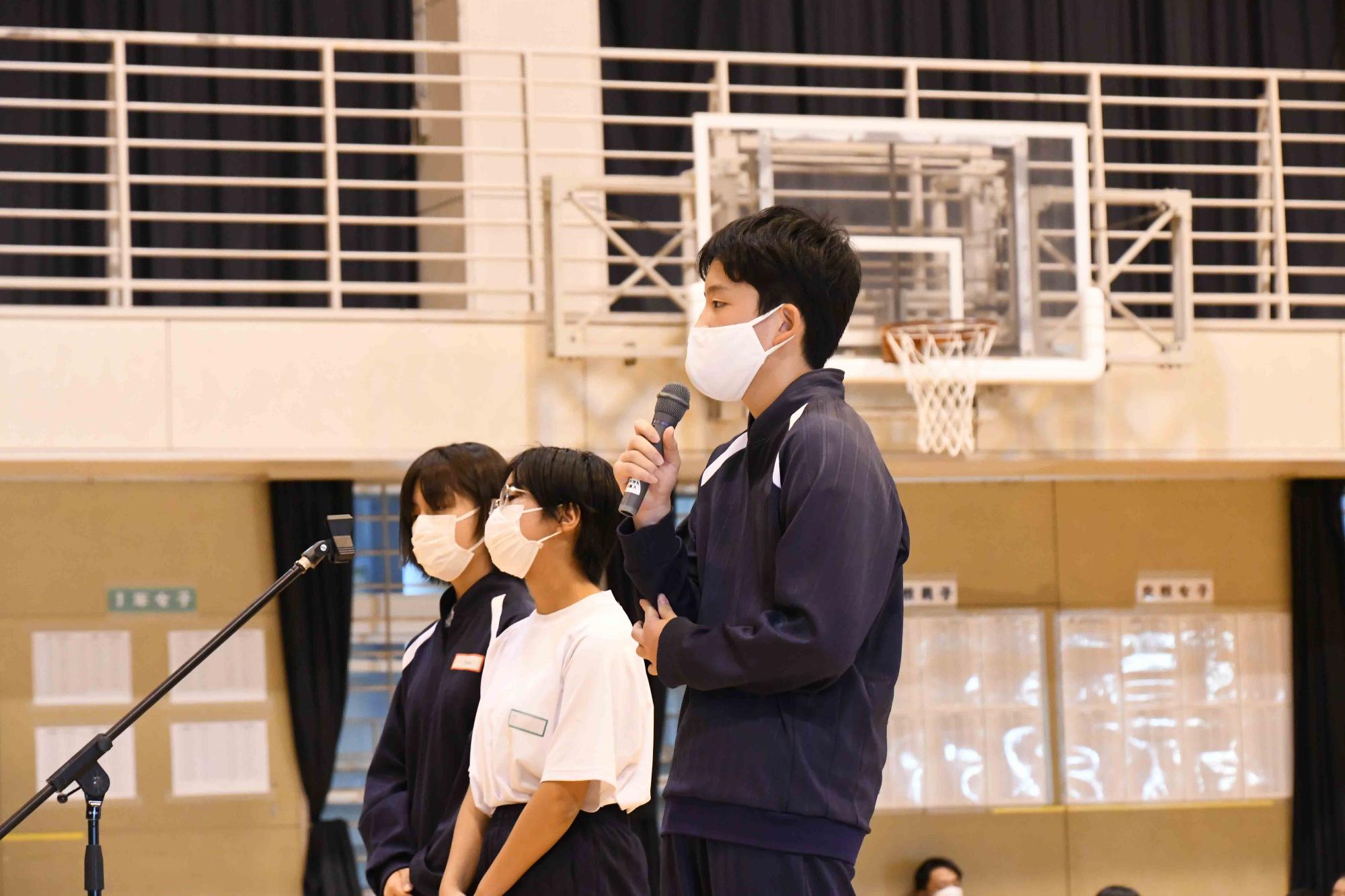 1004竜王北中学校新人壮行会