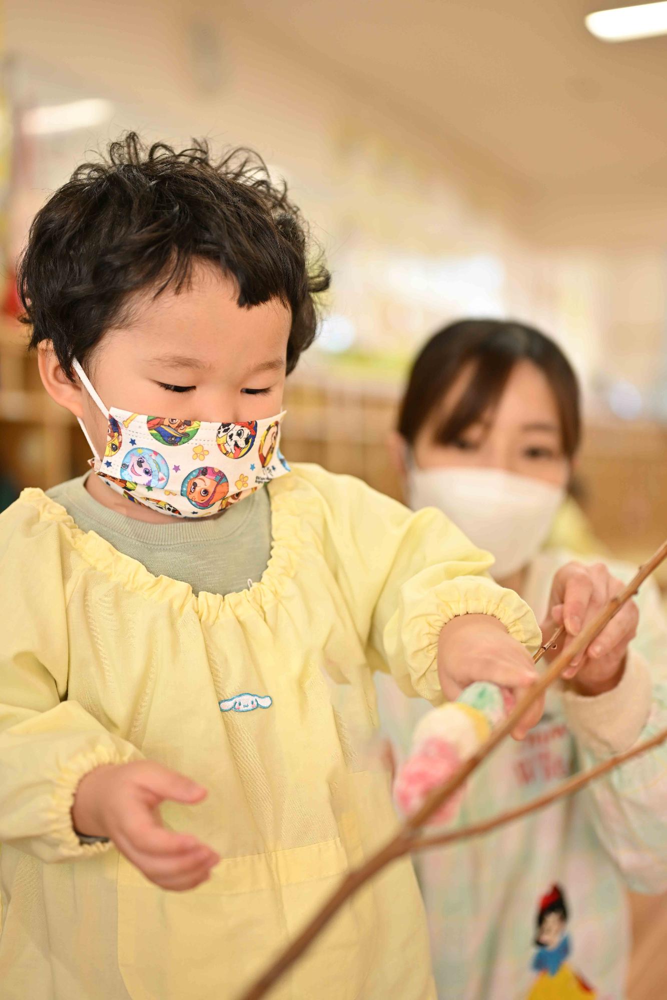 双葉西保育園まゆだま作り