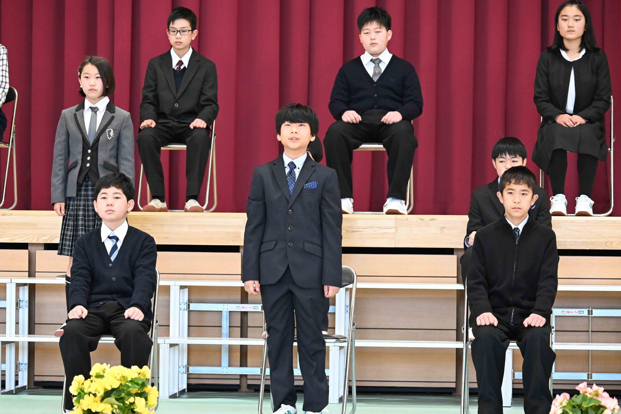 敷島北小学校卒業式7391