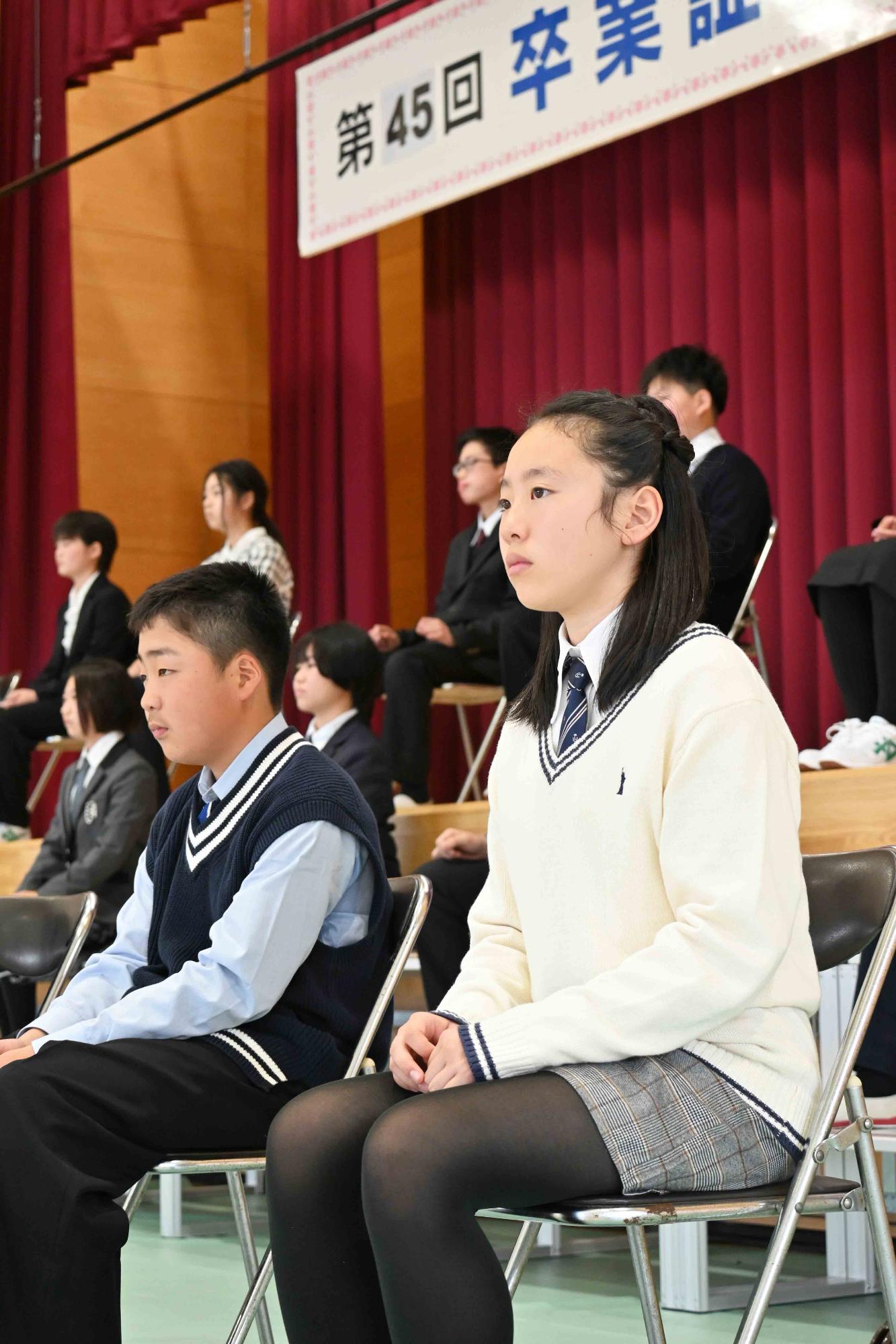 敷島北小学校卒業式7494