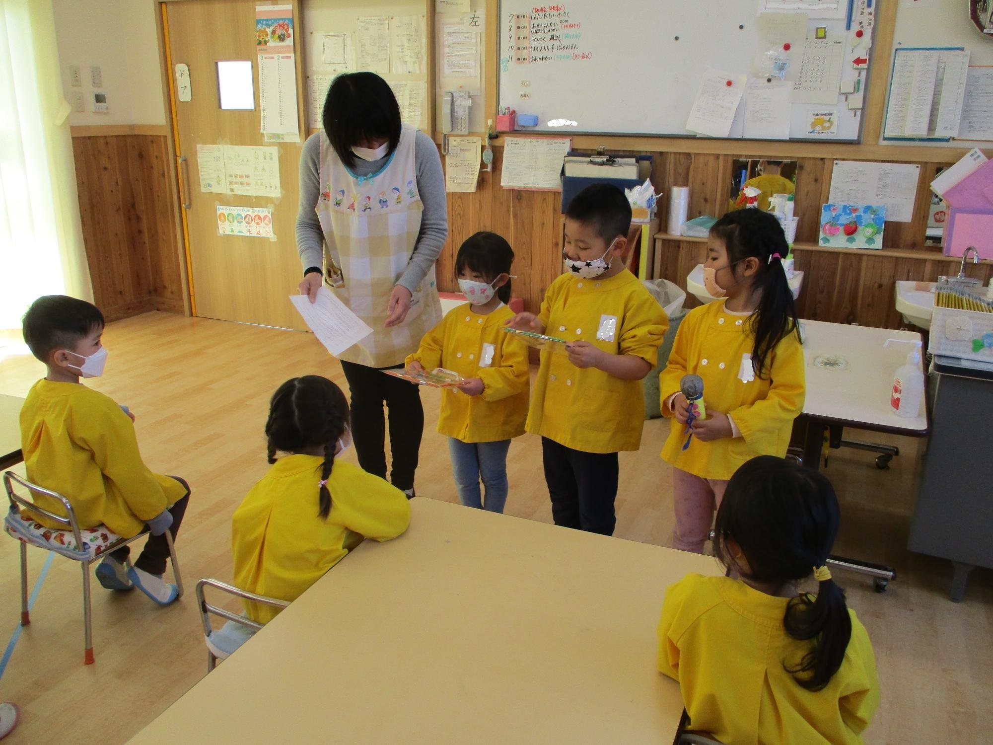 年長さんを送る会の司会練習