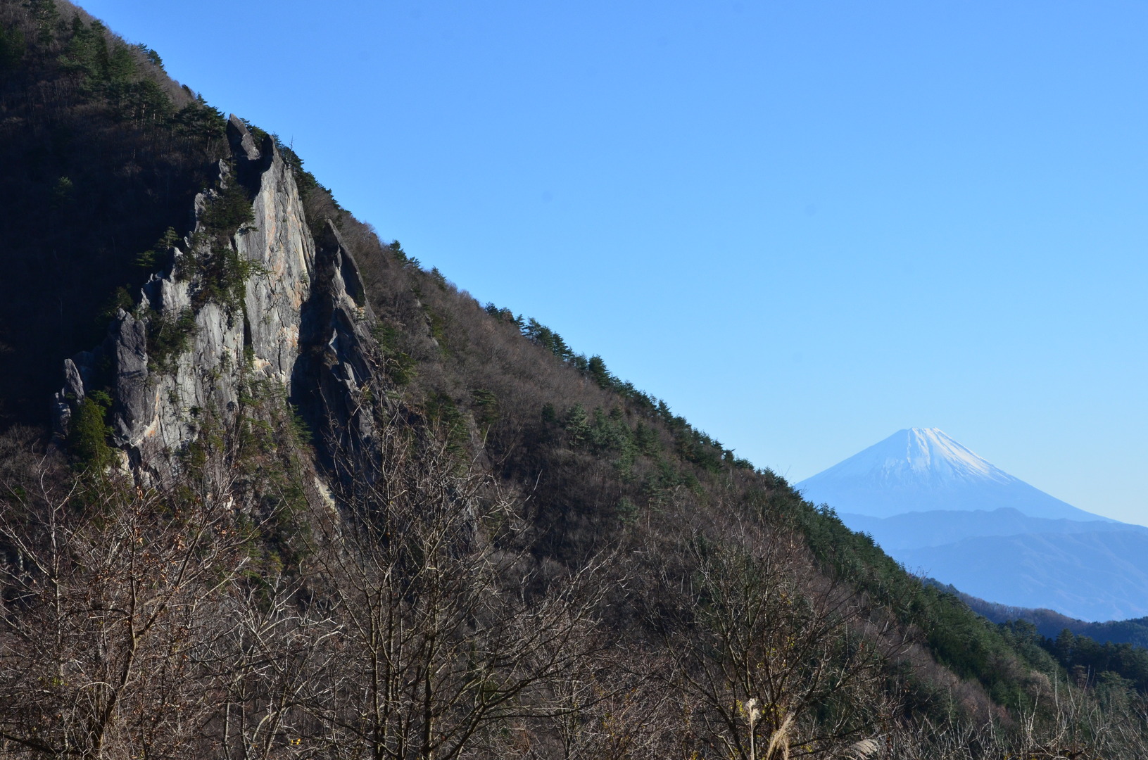 清川から望む富士山の写真