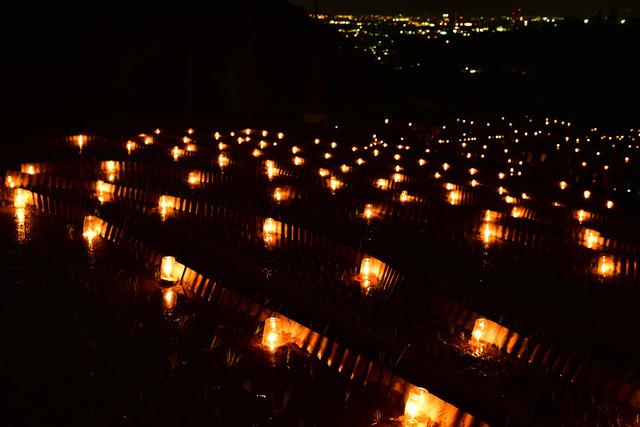 棚田ろうそく祭りの様子の写真5