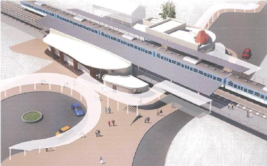 南北新駅舎・駅前広場全景(イメージ)