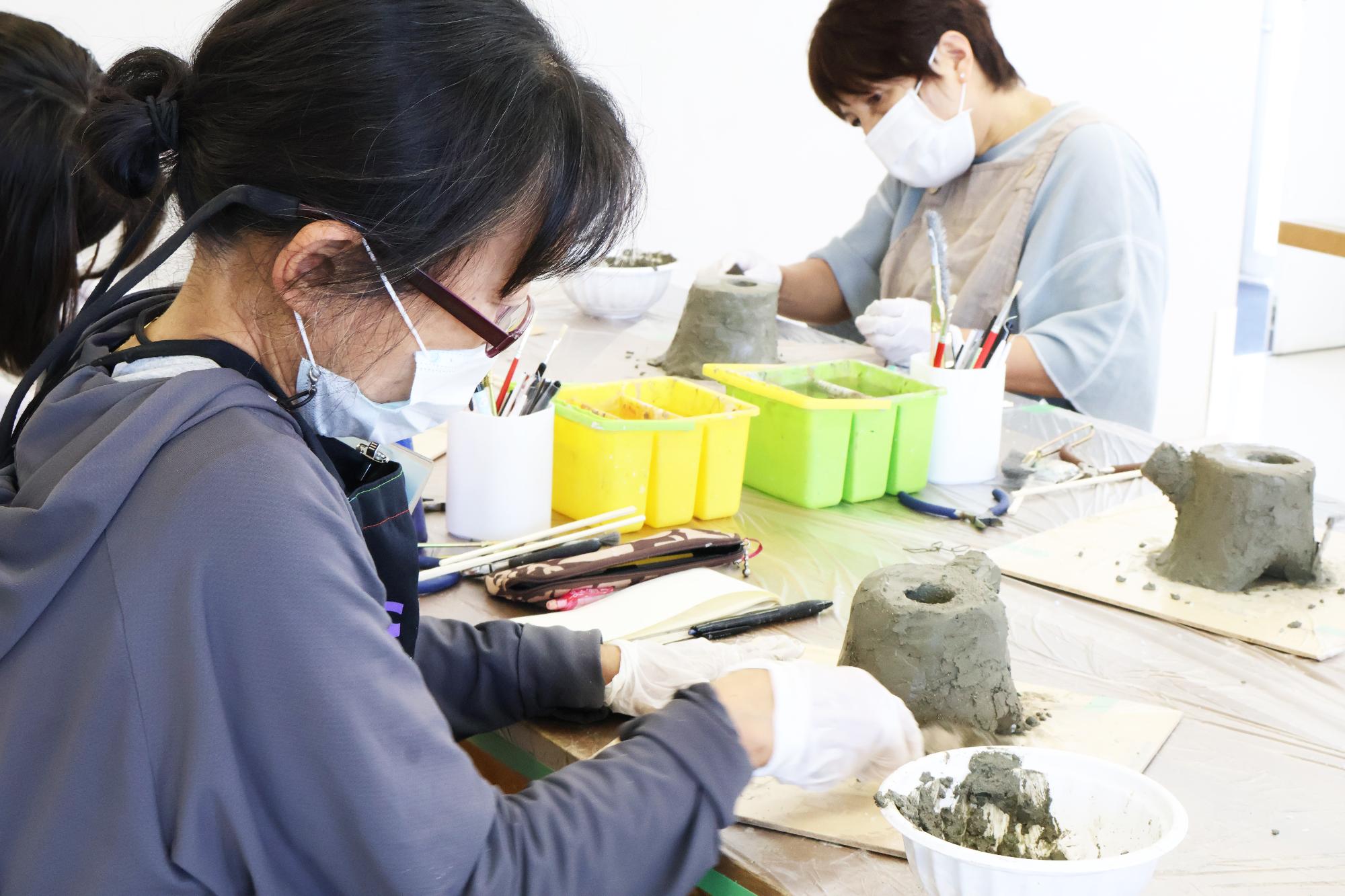 敷島公民館モルタルデコ教室