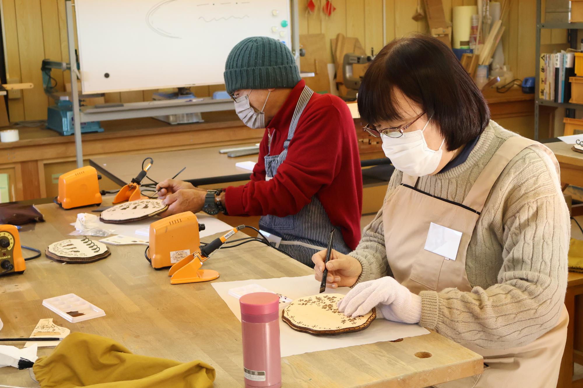 竜王南部公民館 ウッドバーニング教室