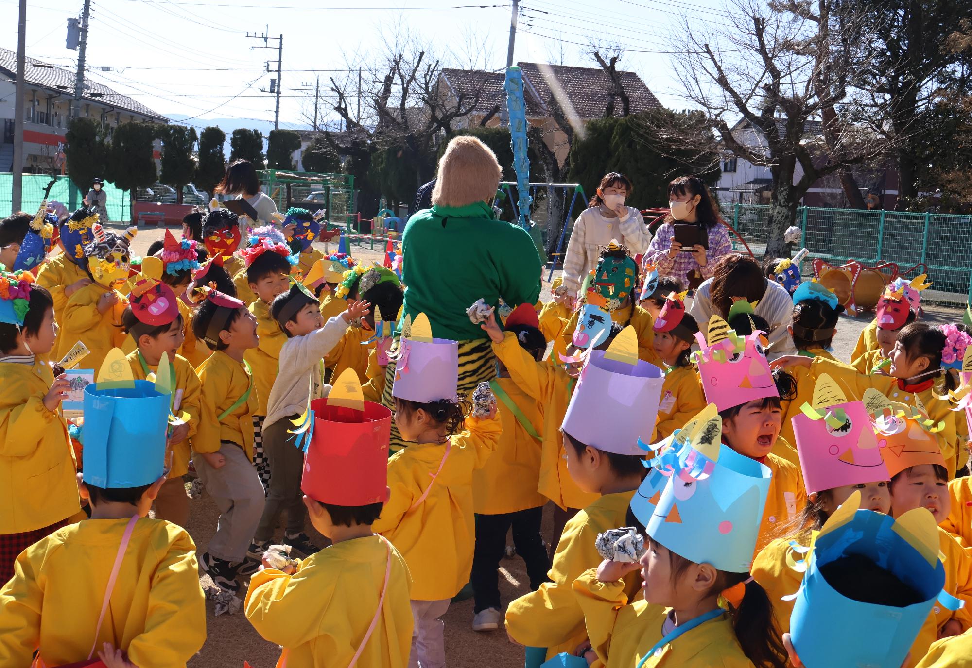 竜王中央保育園 節分豆まき