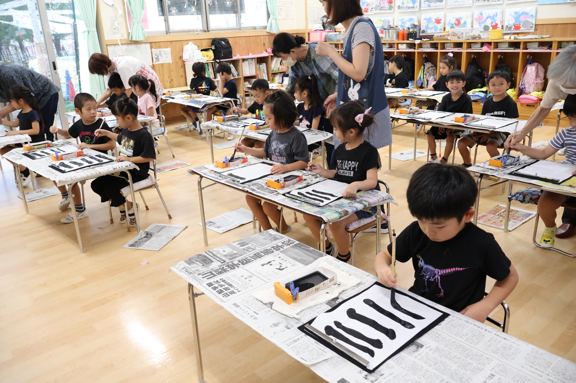 竜王東保育園 書道教室