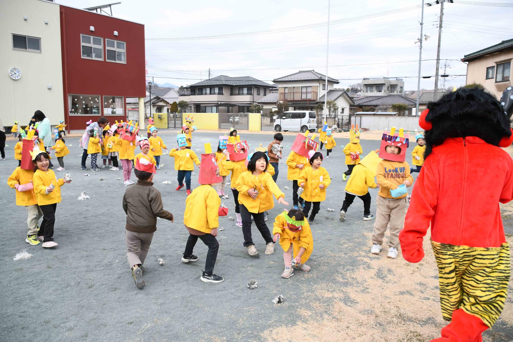 20240202竜王北保育園豆まき集会