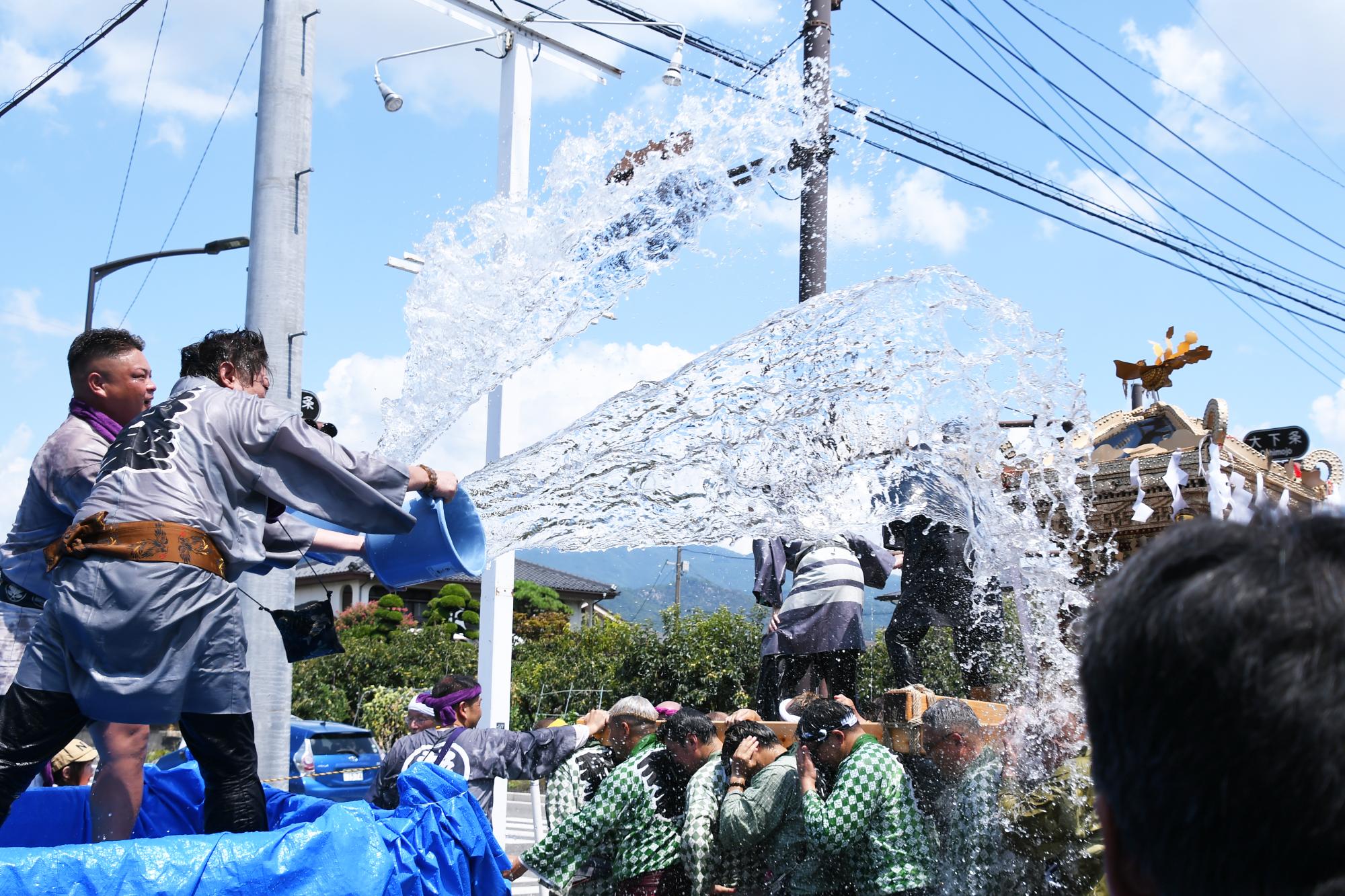 20240818原山神社祭典「水掛け祭り」