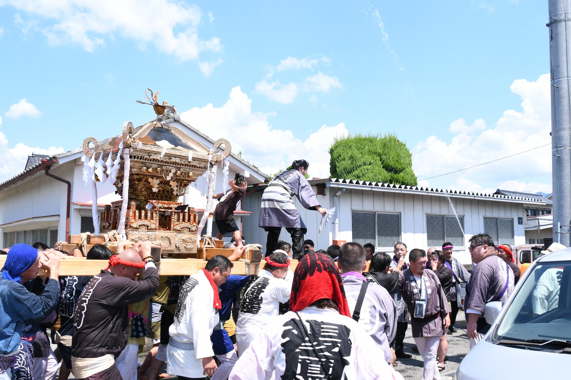 20240818原山神社祭典「水掛け祭り」