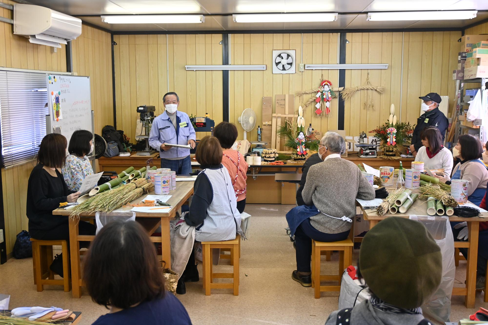 20241222手作り門松でお正月