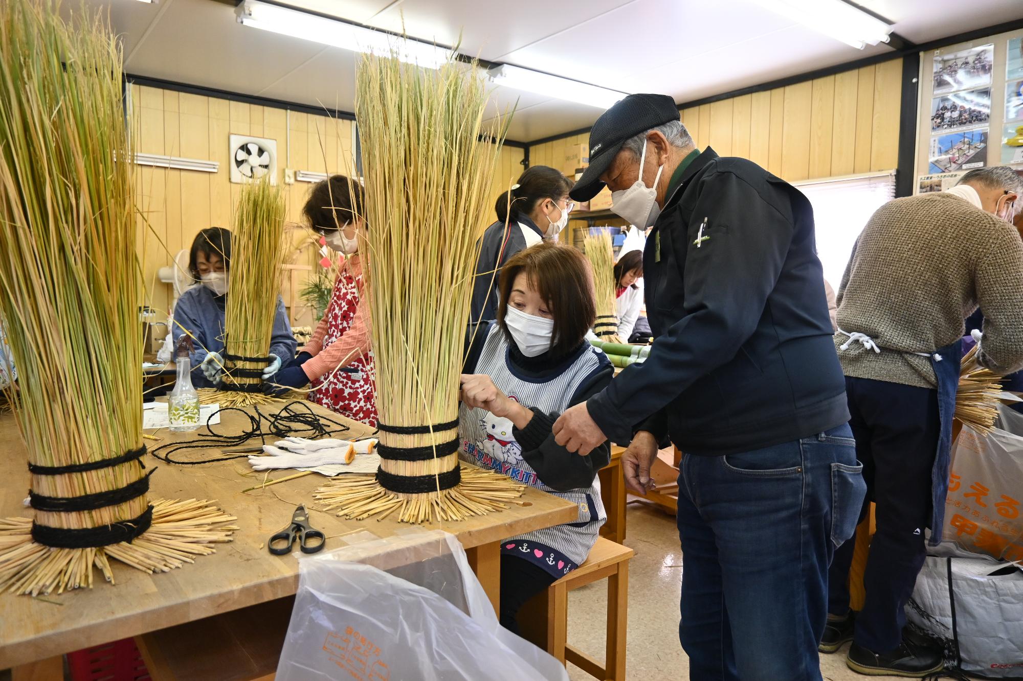 20241222手作り門松でお正月