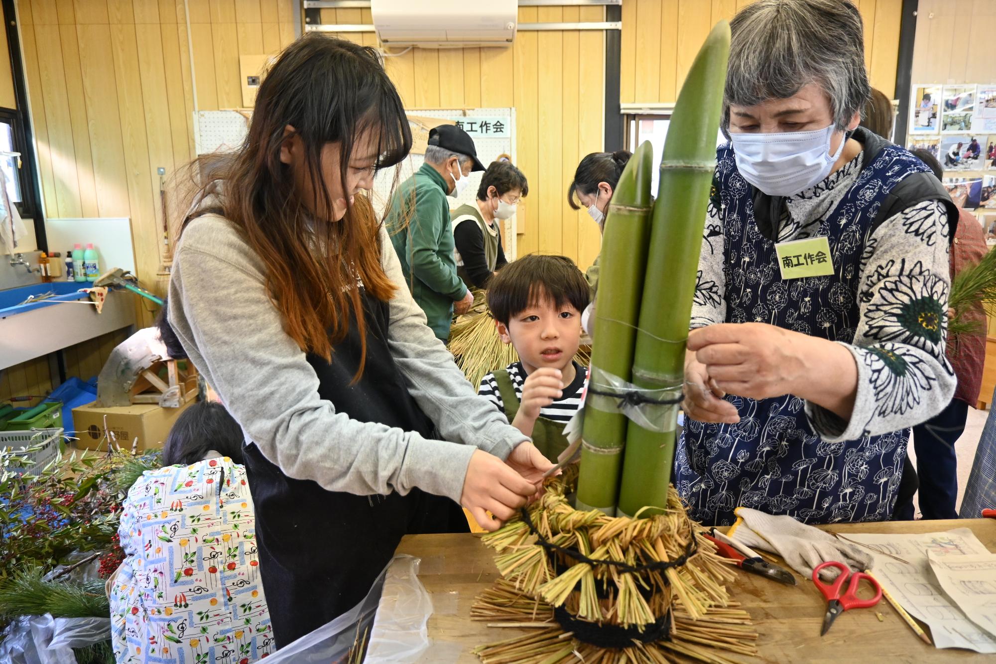 20241222手作り門松でお正月