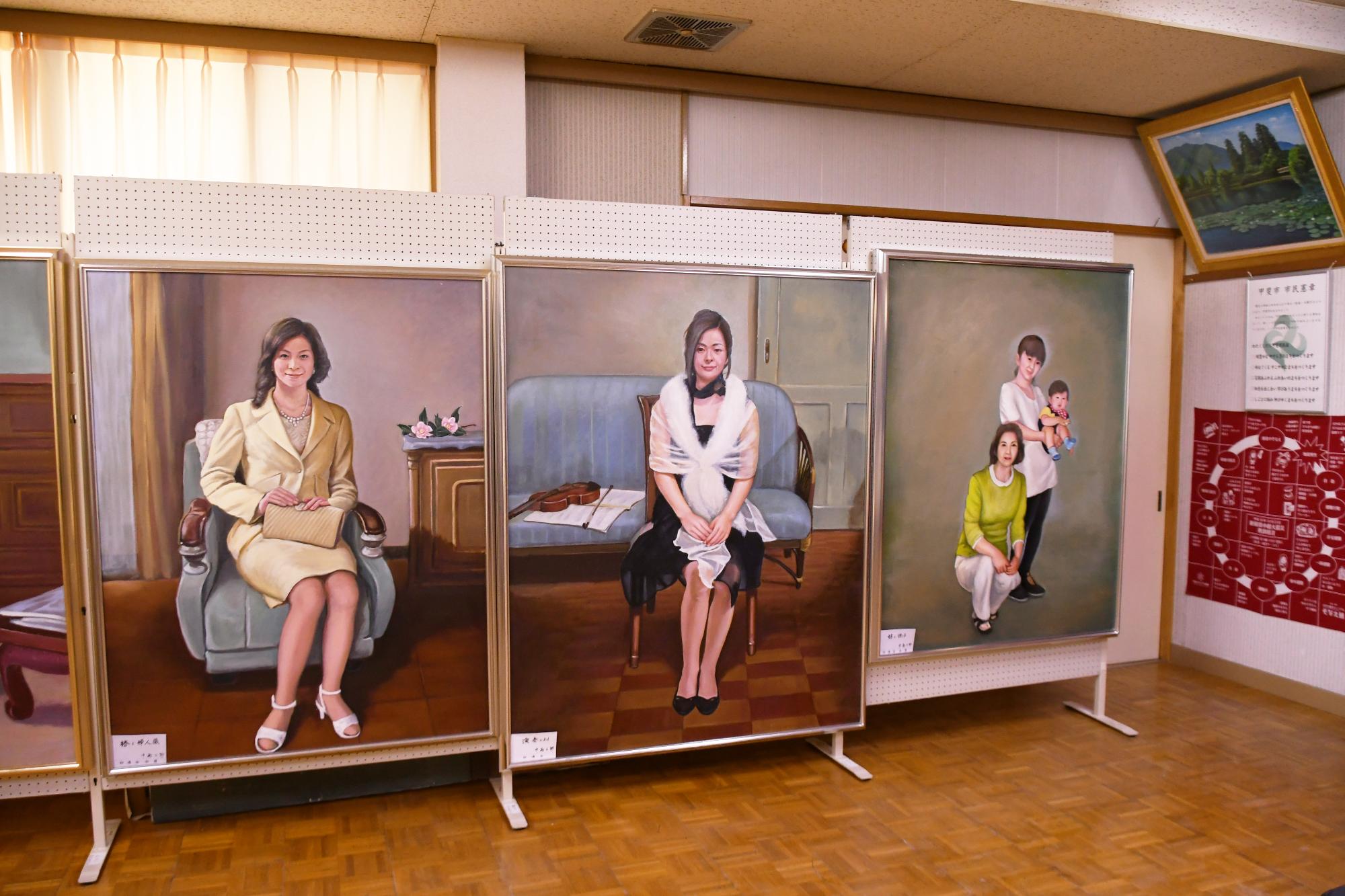 20250123田中区で油絵の作品展が行われました