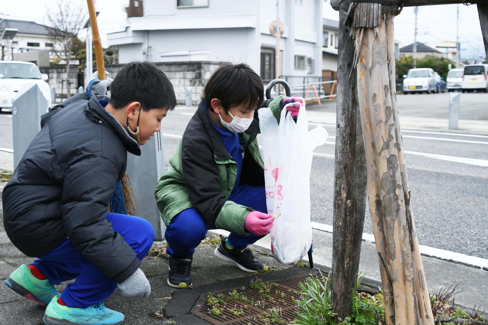 20250304竜王小学校清掃美化活動