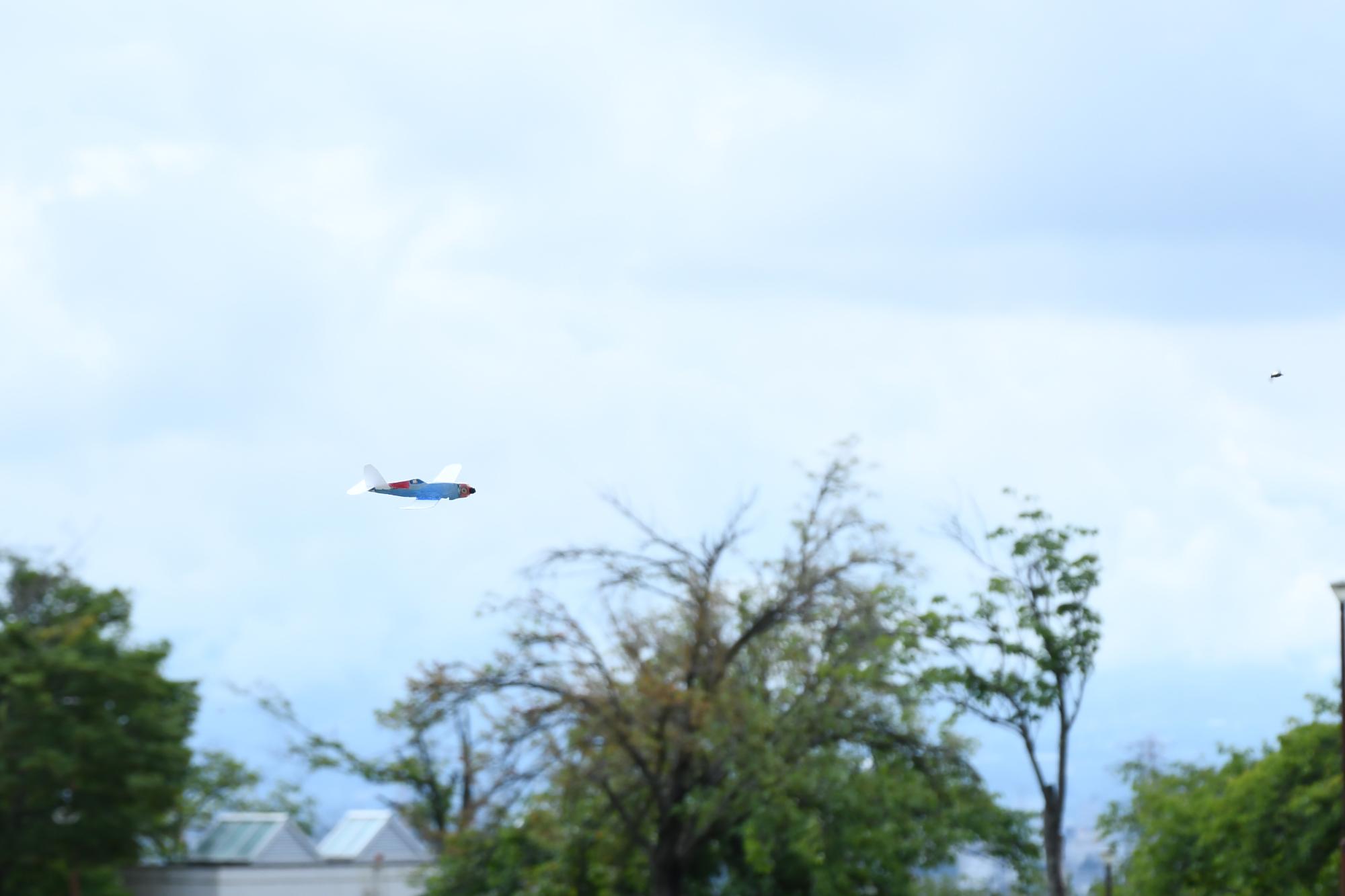 20250814ドラゴンパークで飛行機と竹とんぼ