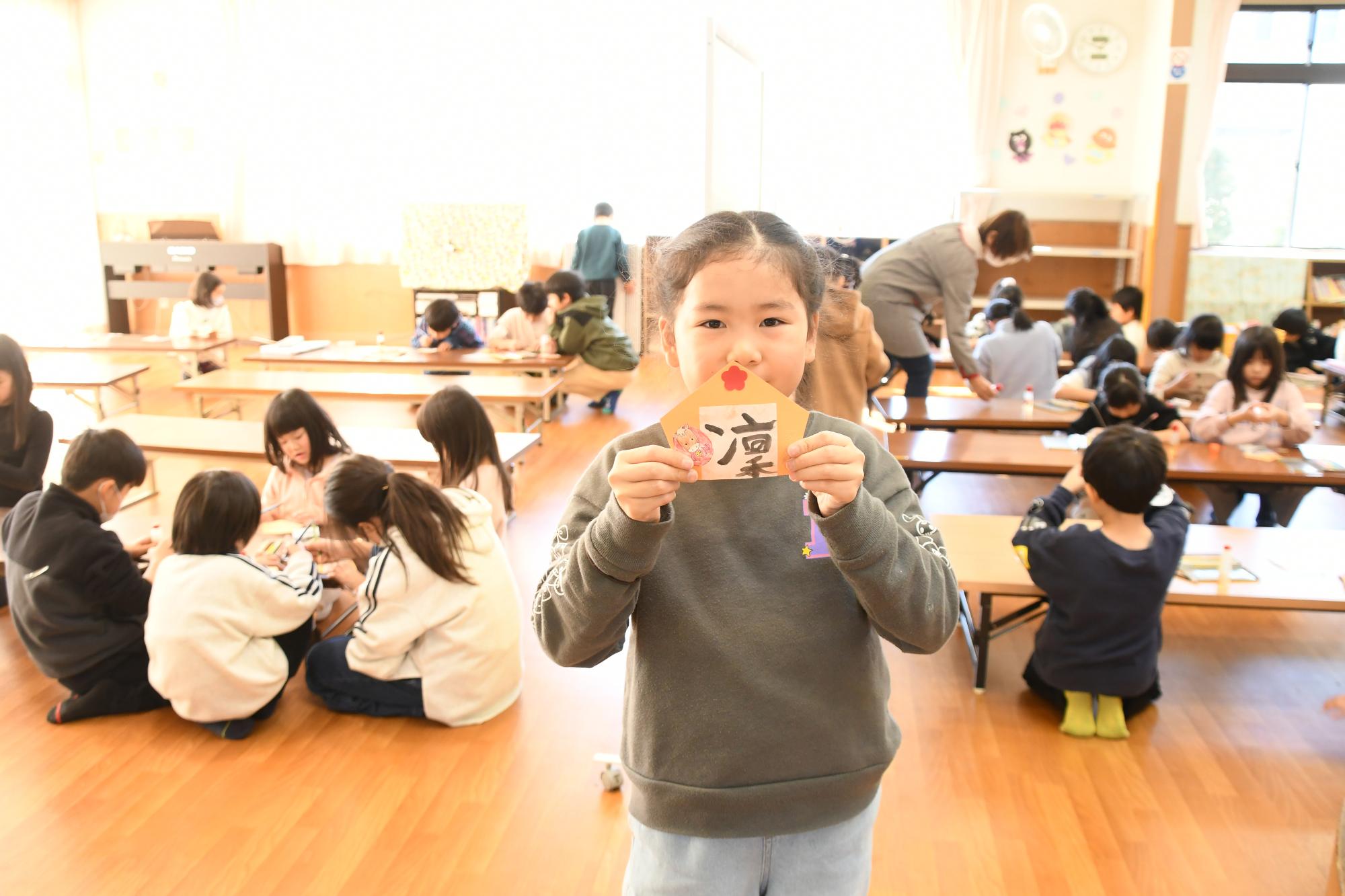 20260107双葉西児童館絵馬づくり