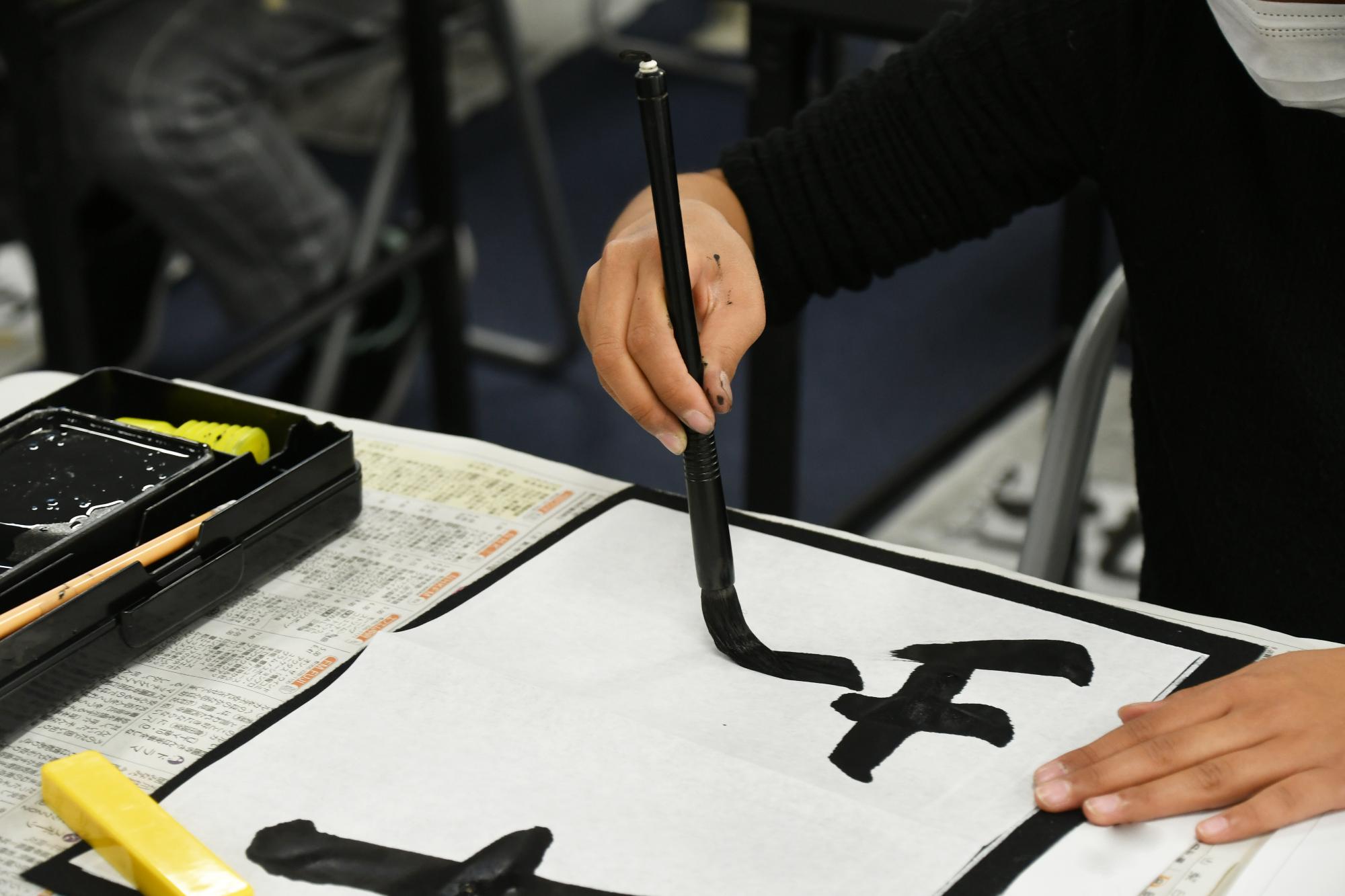 20260107竜王北部公民館子ども書き初め教室