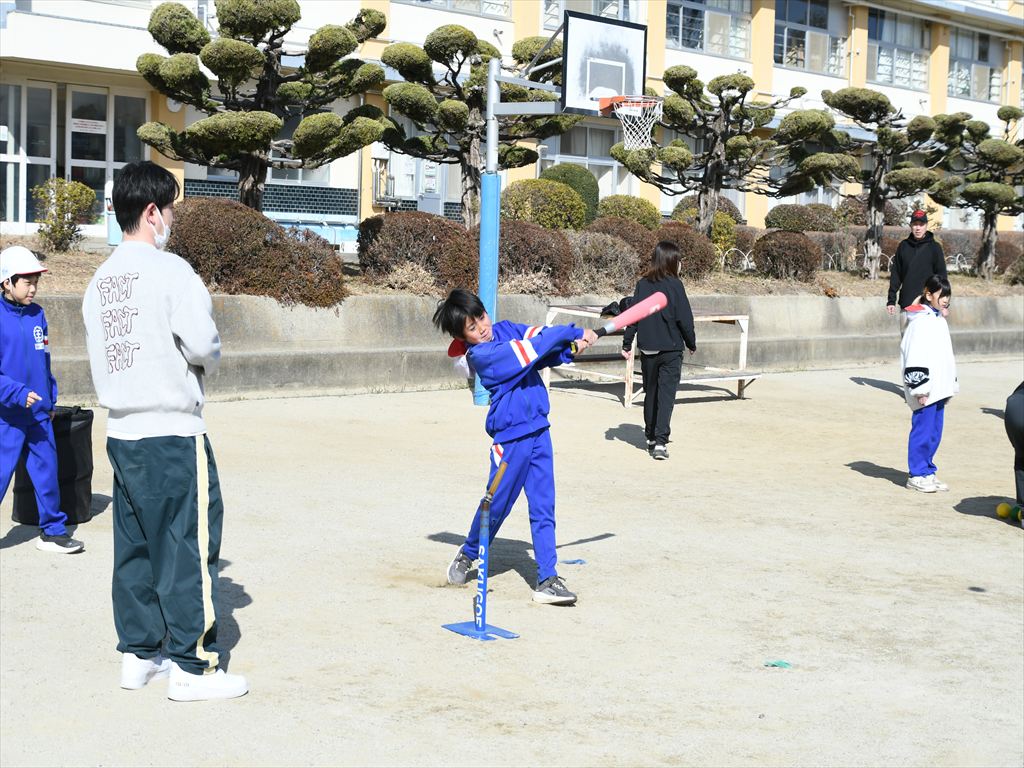 野球部の子はじょうずですね