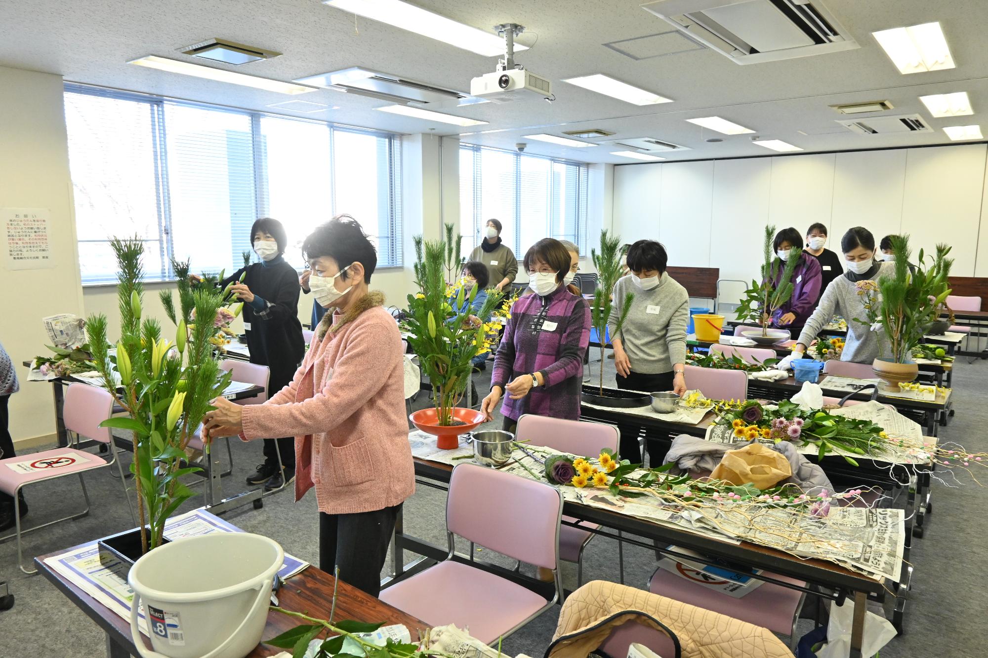 新年を彩る華道教室