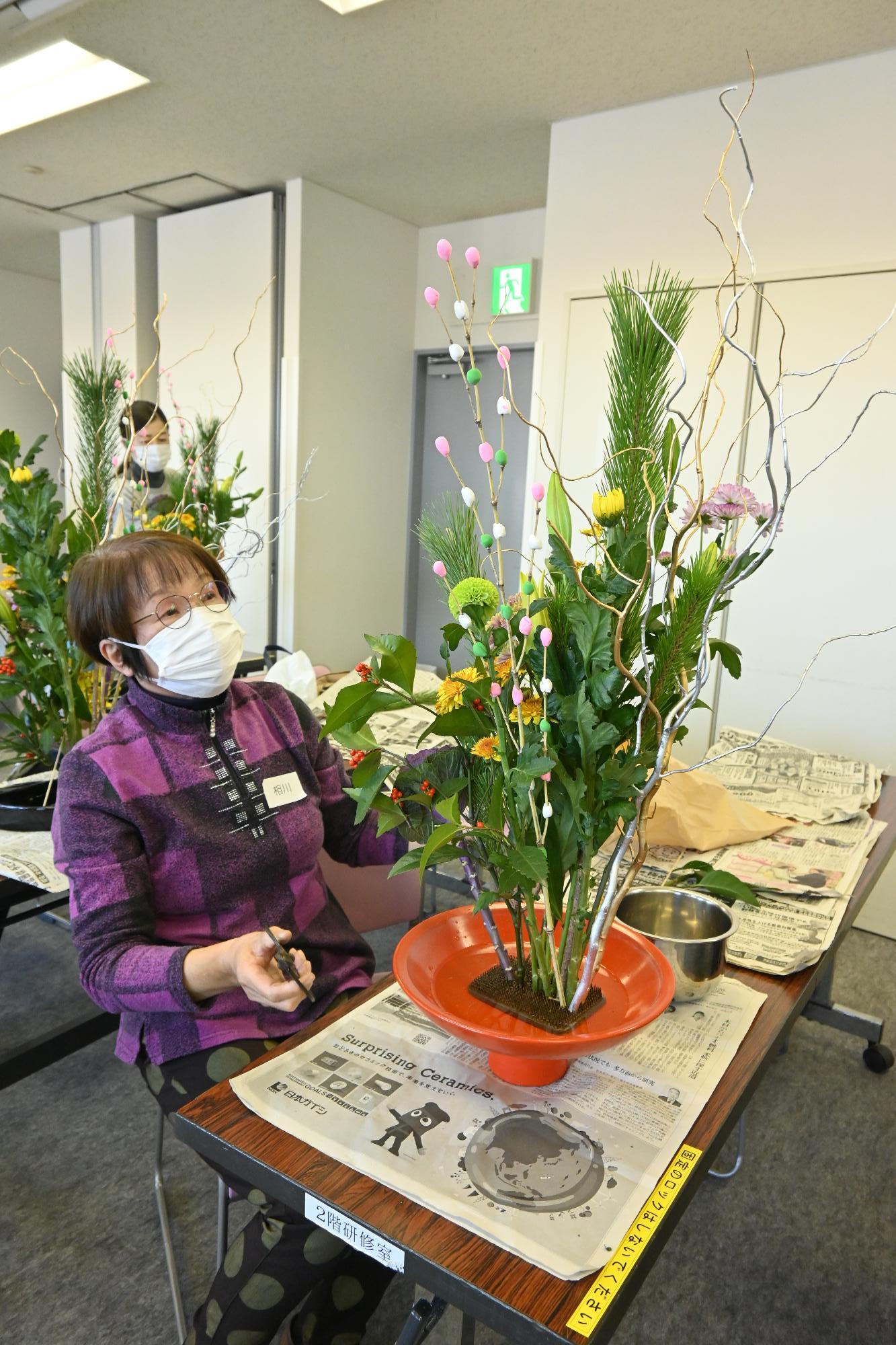 新年を彩る華道教室