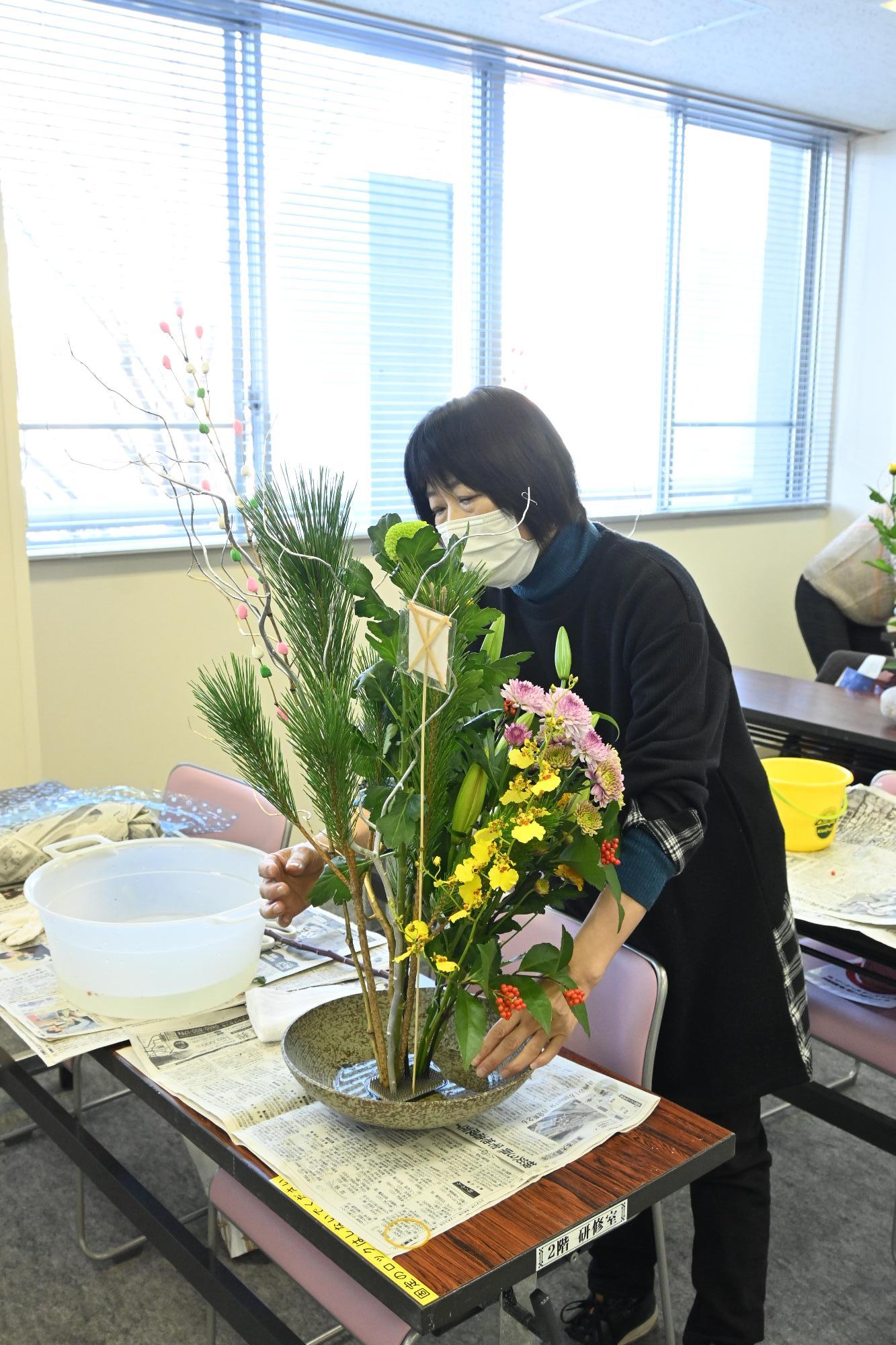 新年を彩る華道教室