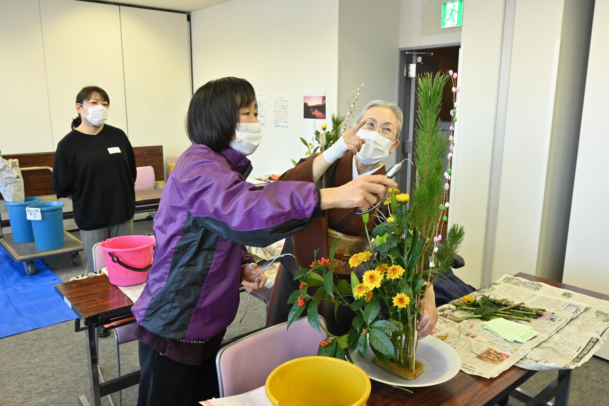 新年を彩る華道教室