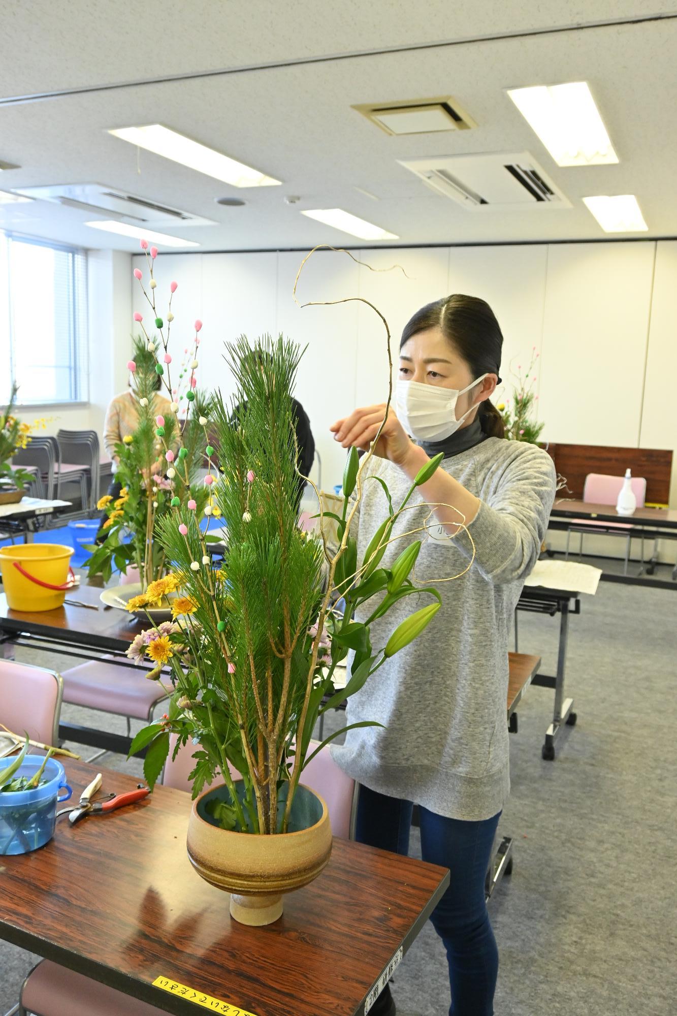 新年を彩る華道教室