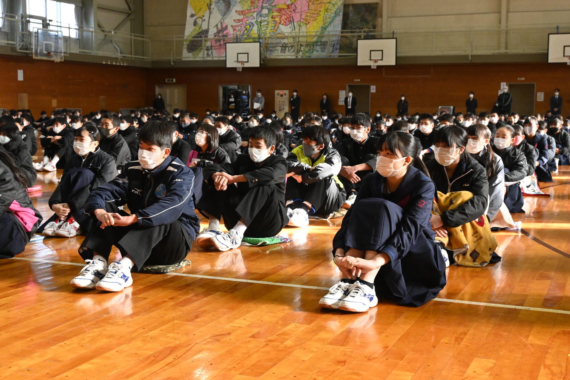 玉幡中学校始業式